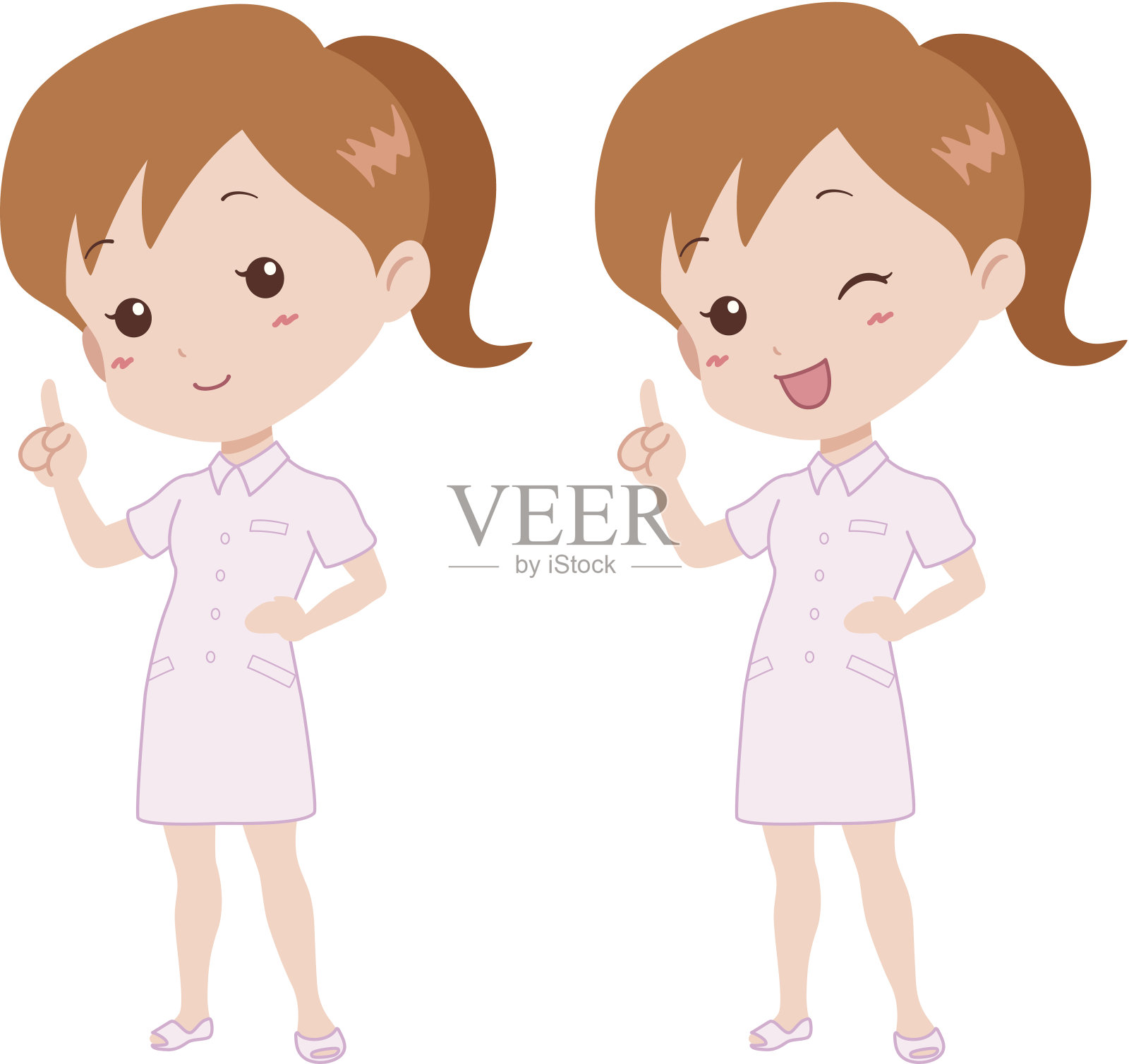 可爱的女孩设计元素图片