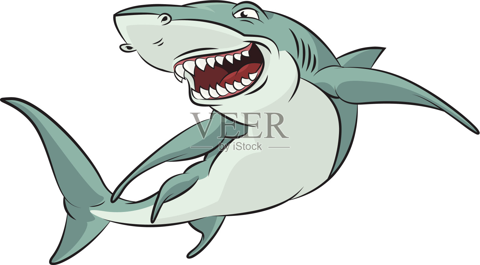 卡通鲨鱼插画图片素材