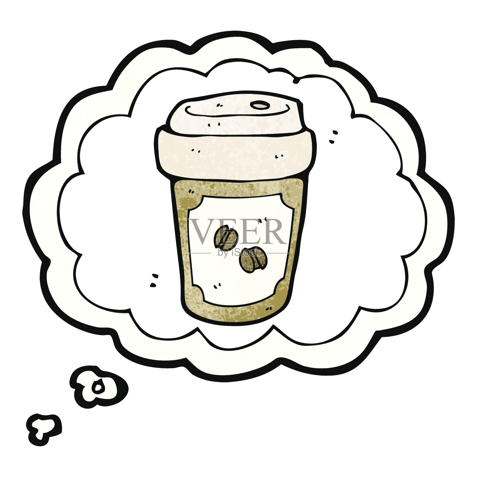 想想咖啡漫画插画图片素材