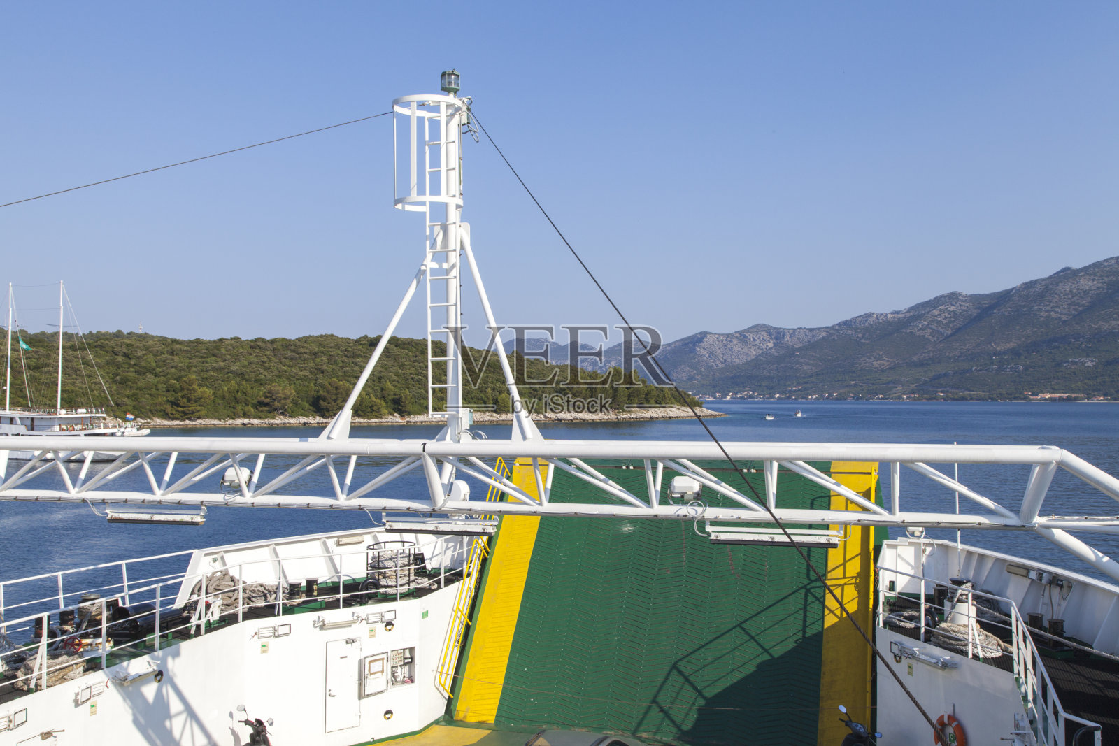 从渡船的正面视图照片摄影图片