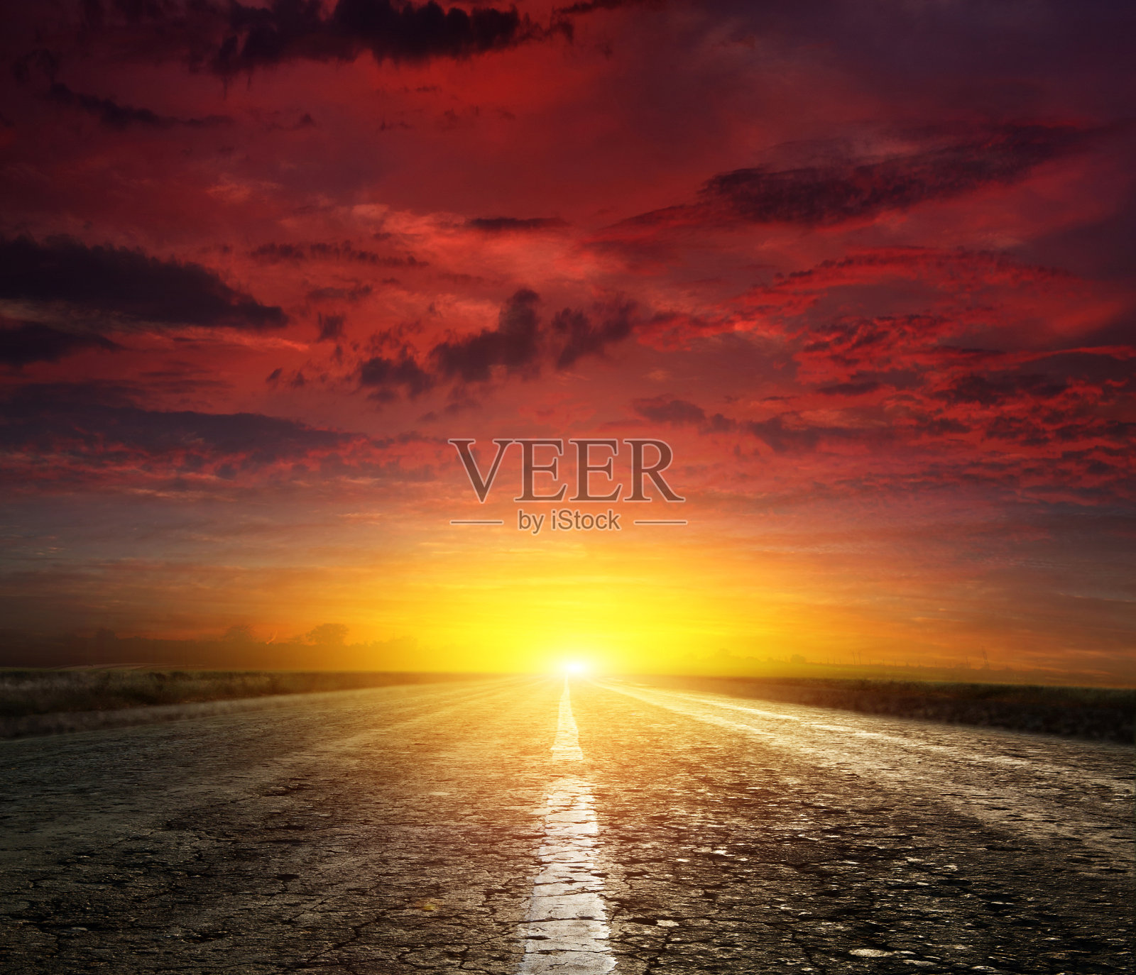 路在日落时分照片摄影图片