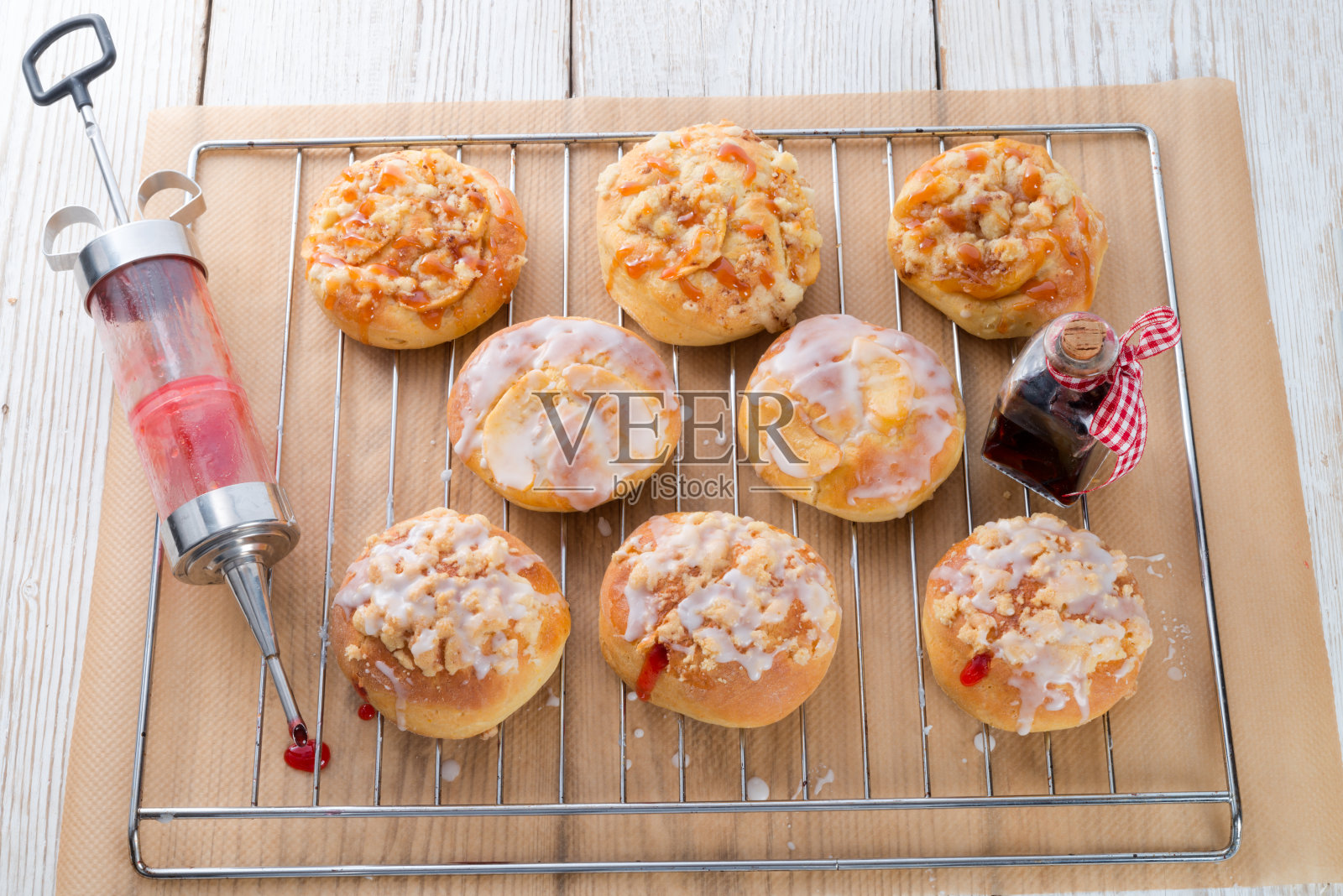 卷和果酱照片摄影图片