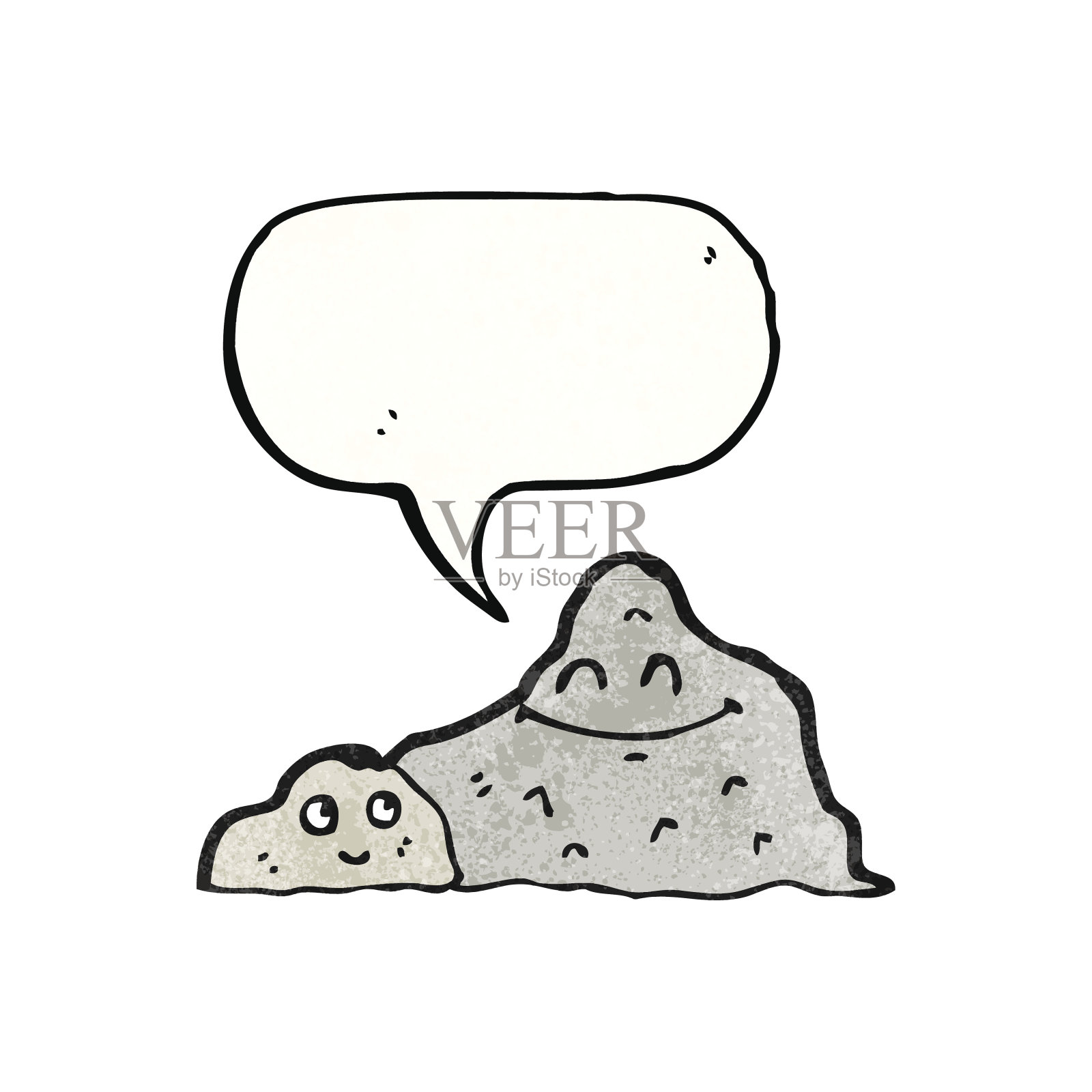 卡通的岩石插画图片素材
