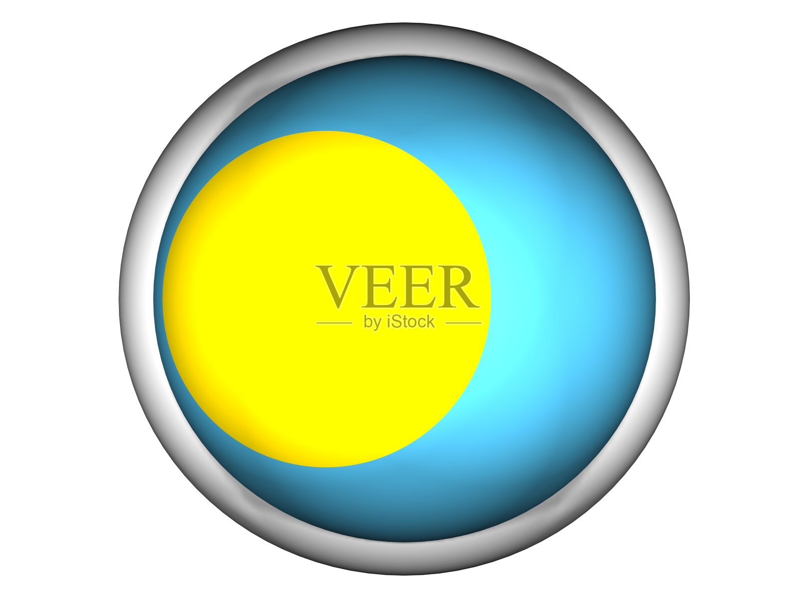 帕劳国旗。按钮样式插画图片素材