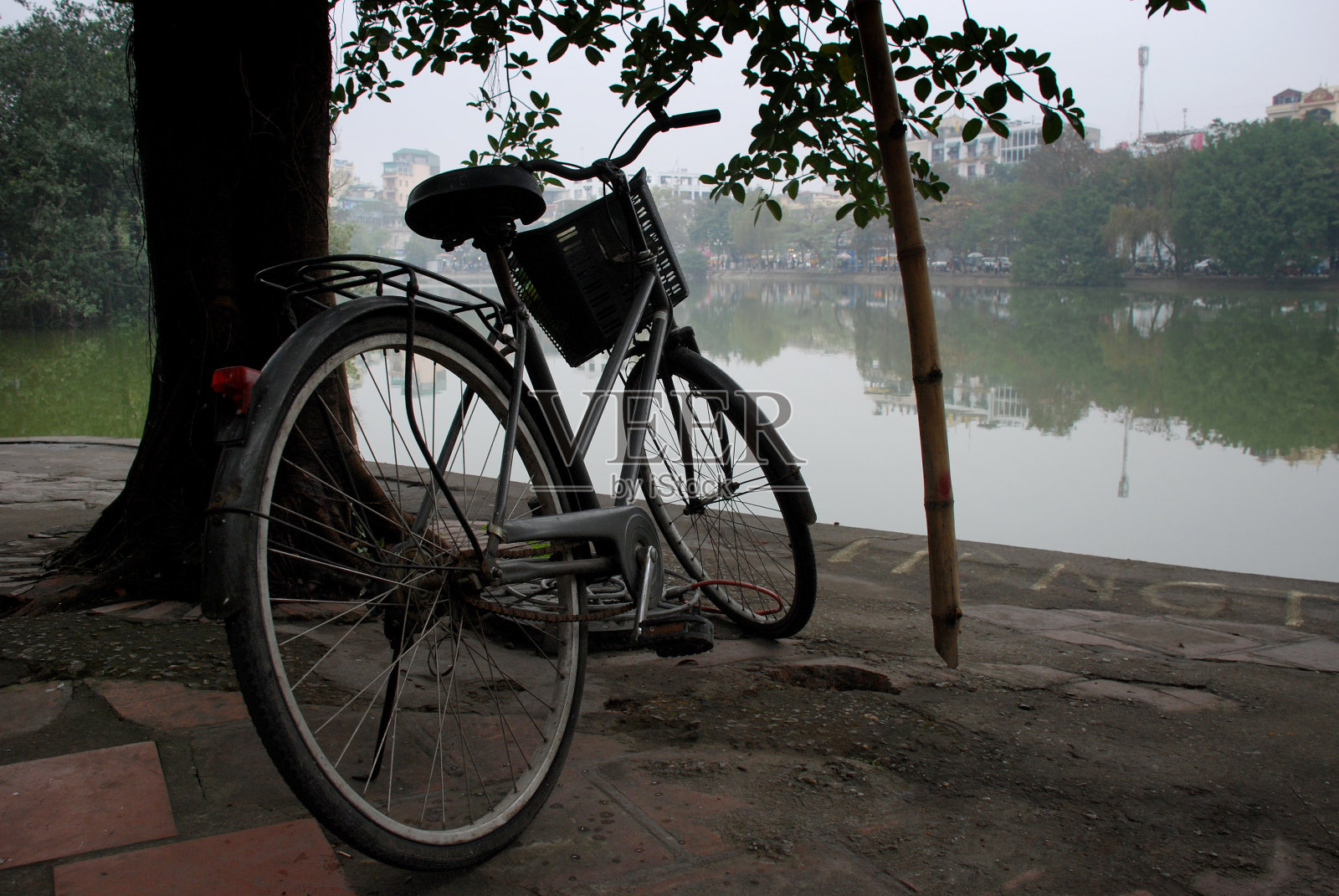 河内的旧自行车照片摄影图片