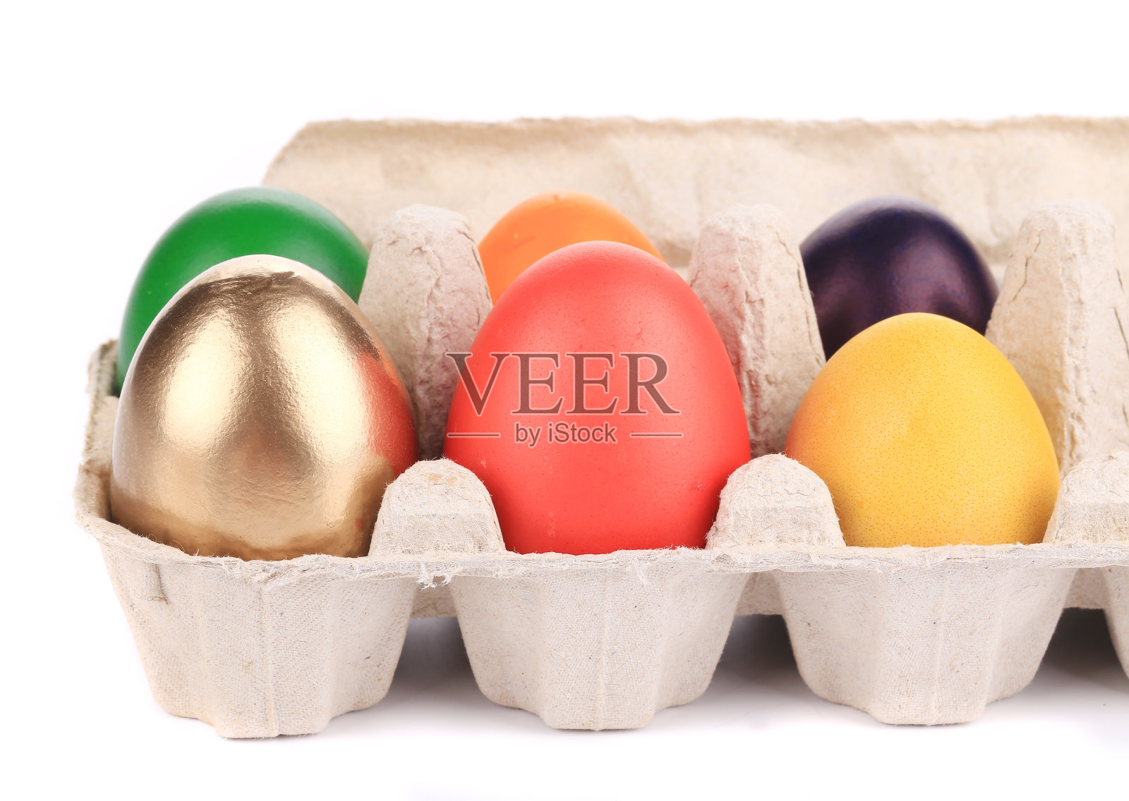 在盒子里的复活节彩蛋。照片摄影图片