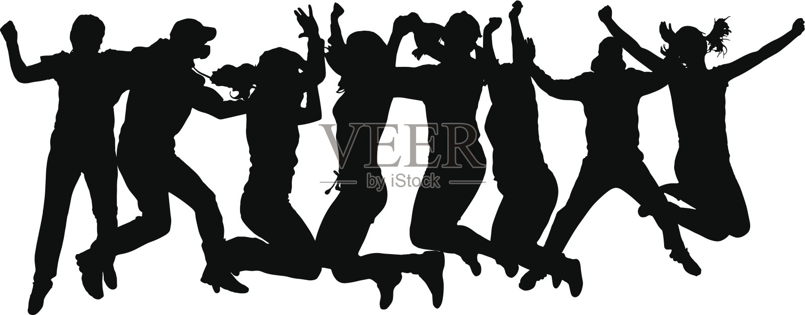 一个人的矢量剪影。插画图片素材