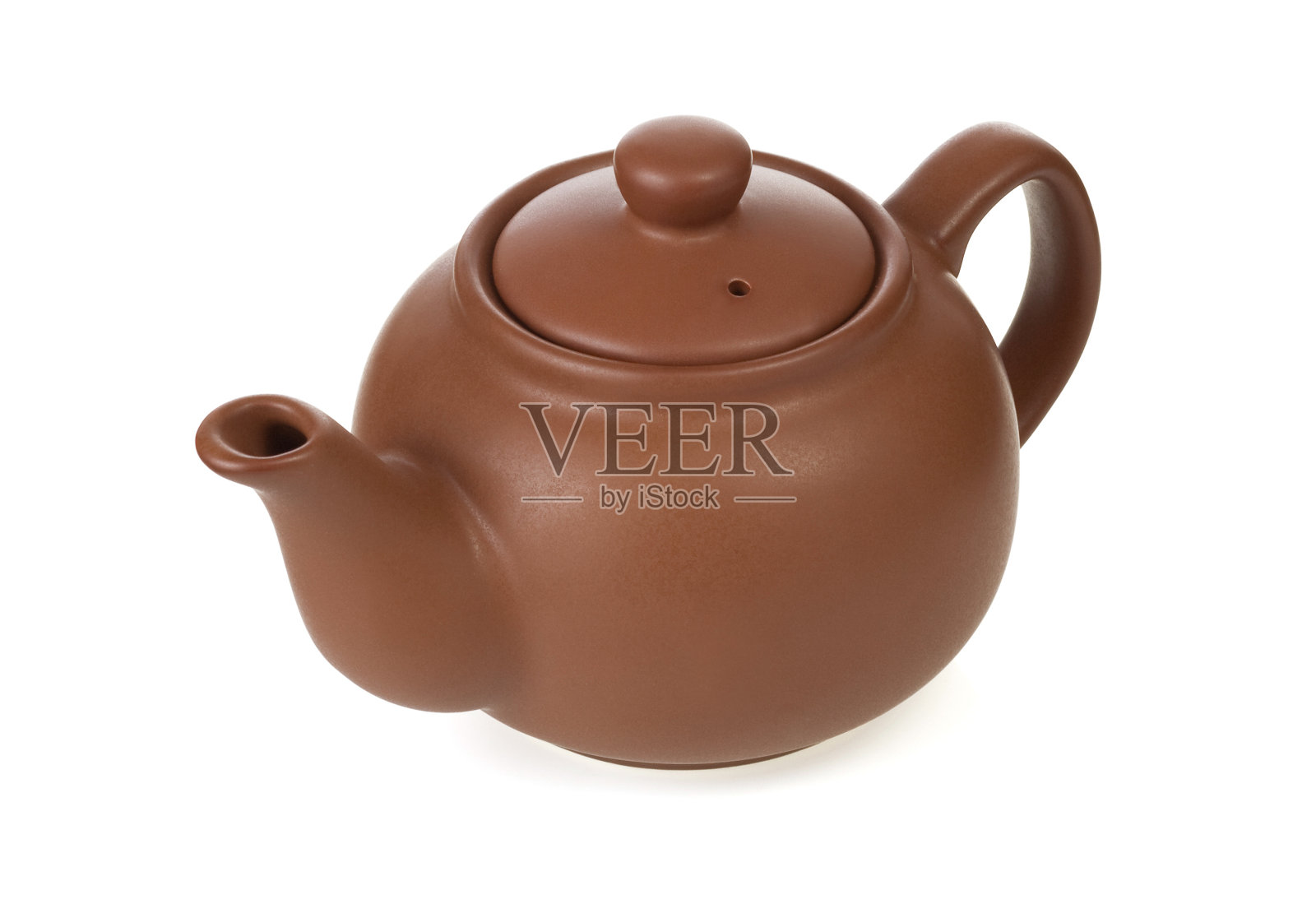 瓷茶壶孤立在白色上照片摄影图片