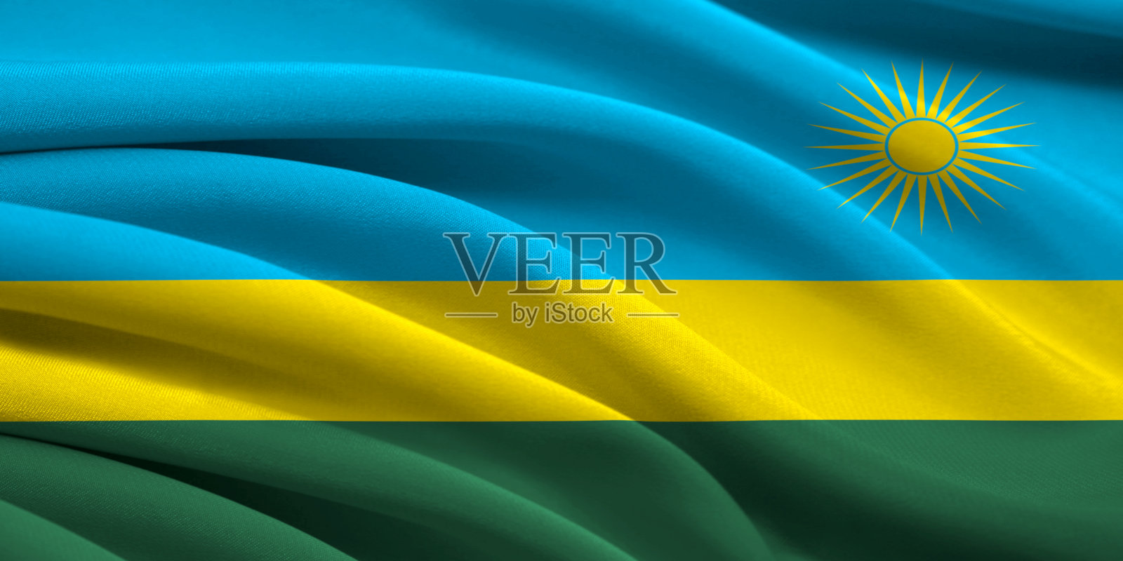 卢旺达国旗照片摄影图片