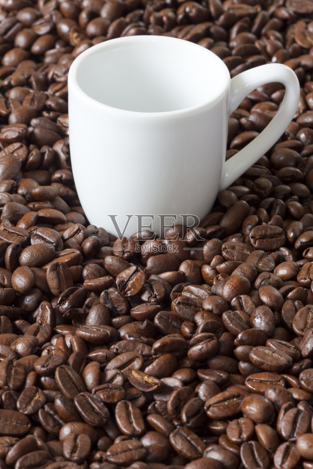 咖啡杯和豆子照片摄影图片