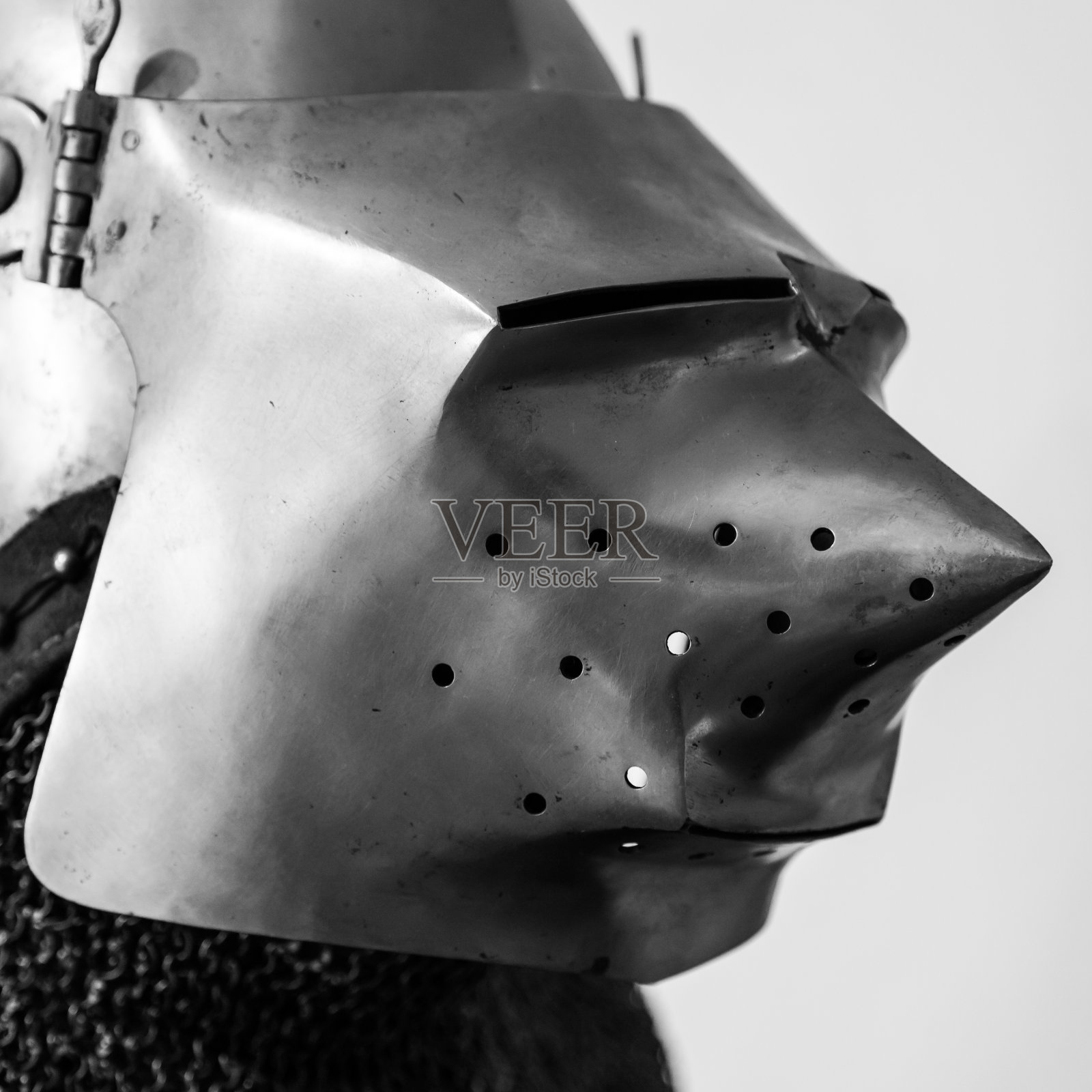 中世纪盔甲的细节照片摄影图片