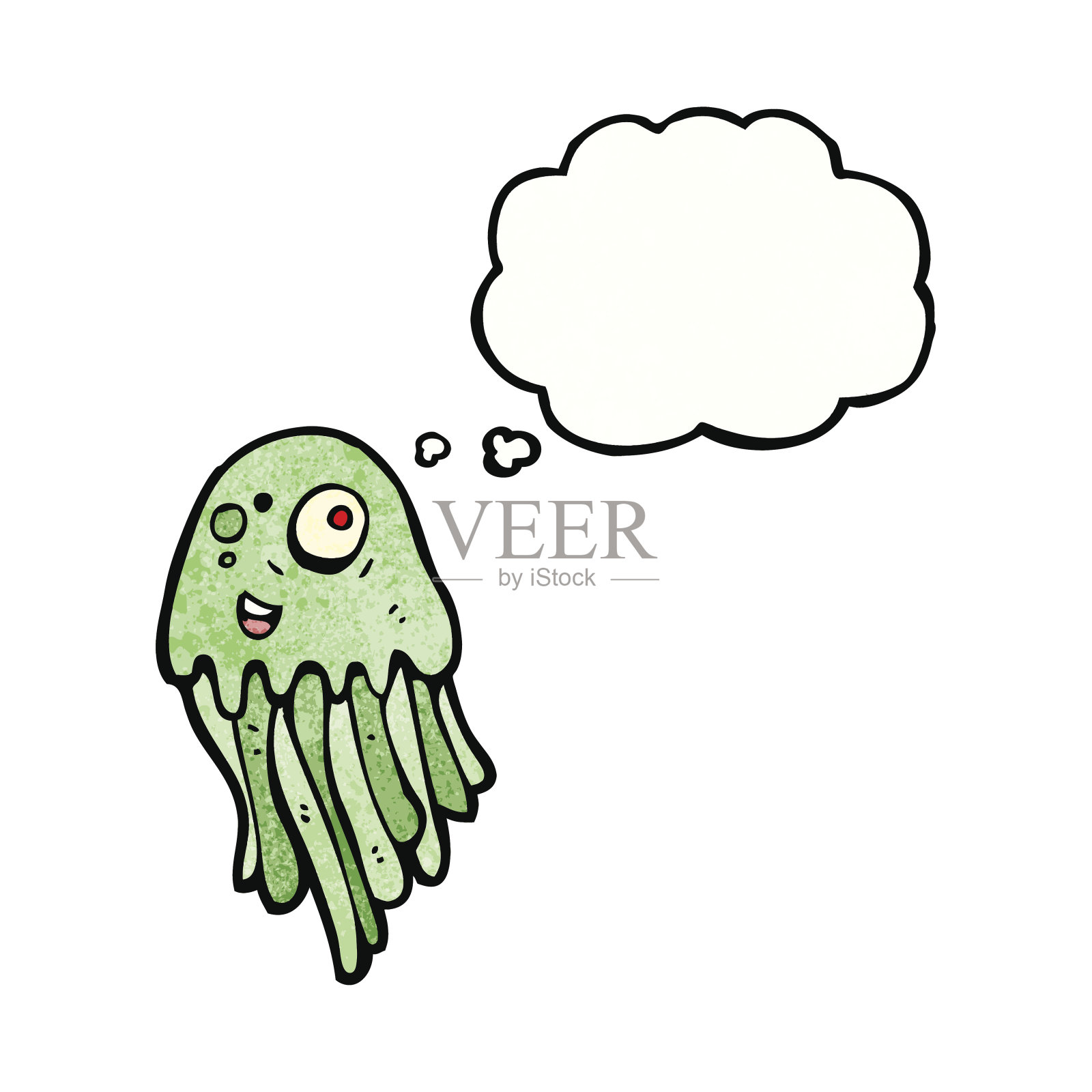 卡通水母插画图片素材