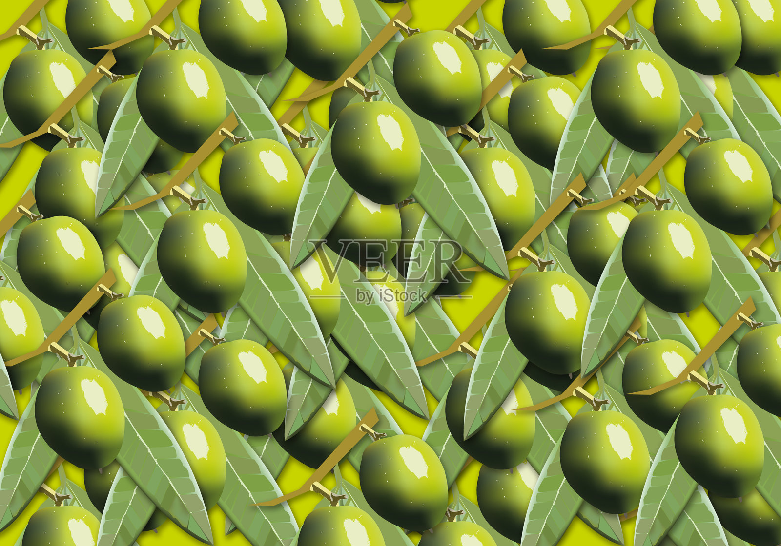 橄榄背景插画图片素材