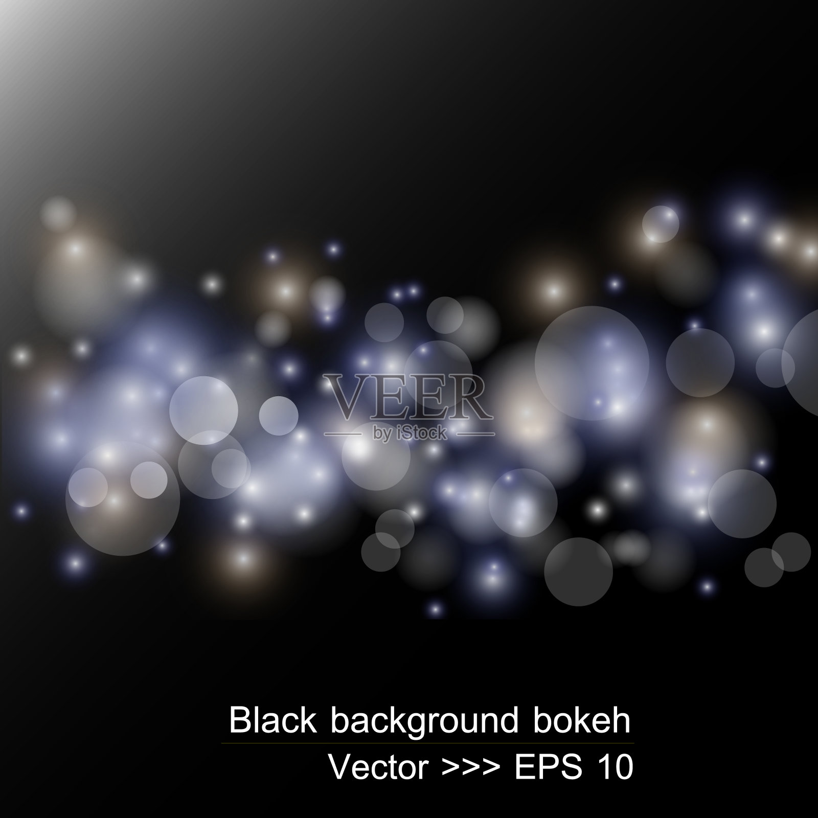 抽象的黑色背景散景。照片摄影图片