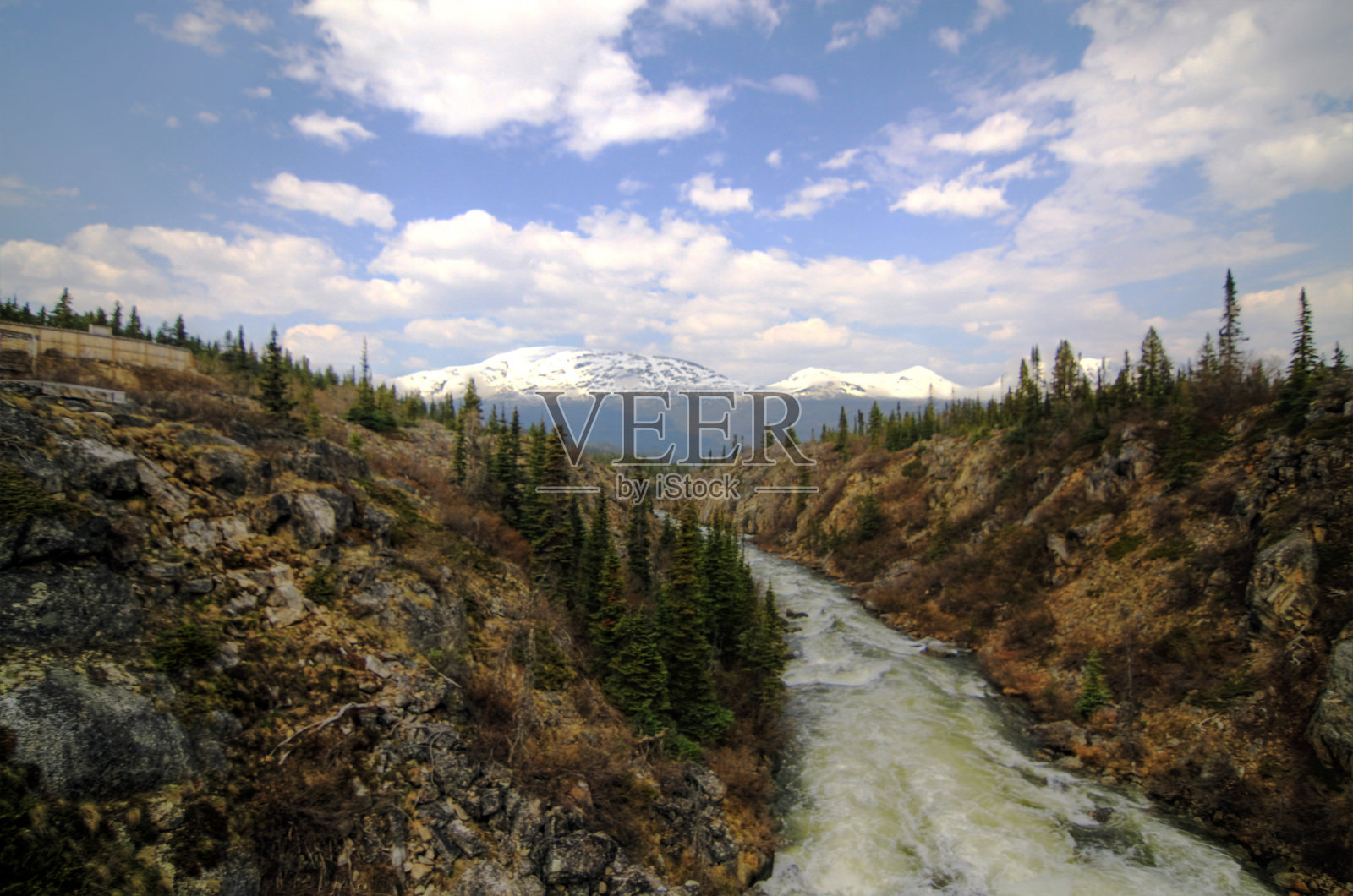 育空吊桥，阿拉斯加照片摄影图片