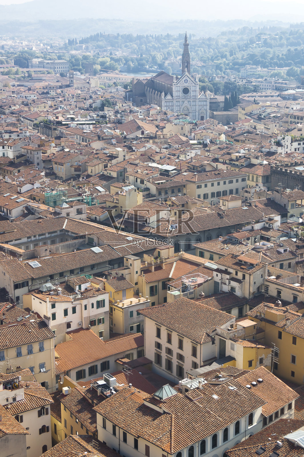 佛罗伦萨全景图，托斯卡纳，意大利。照片摄影图片