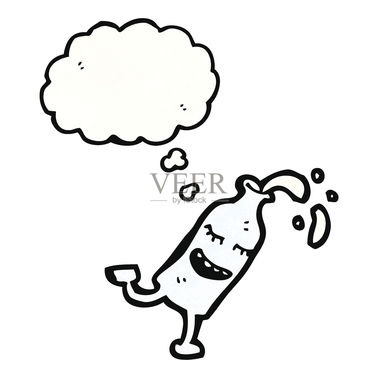 快乐奶瓶卡通人物插画图片素材