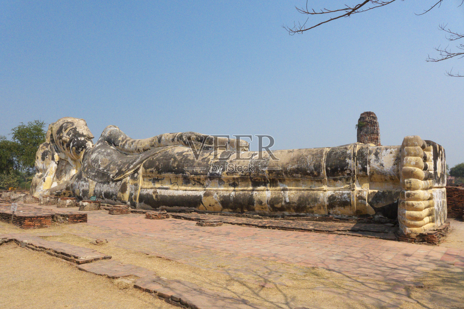 泰国ayuddhaya的佛像照片摄影图片