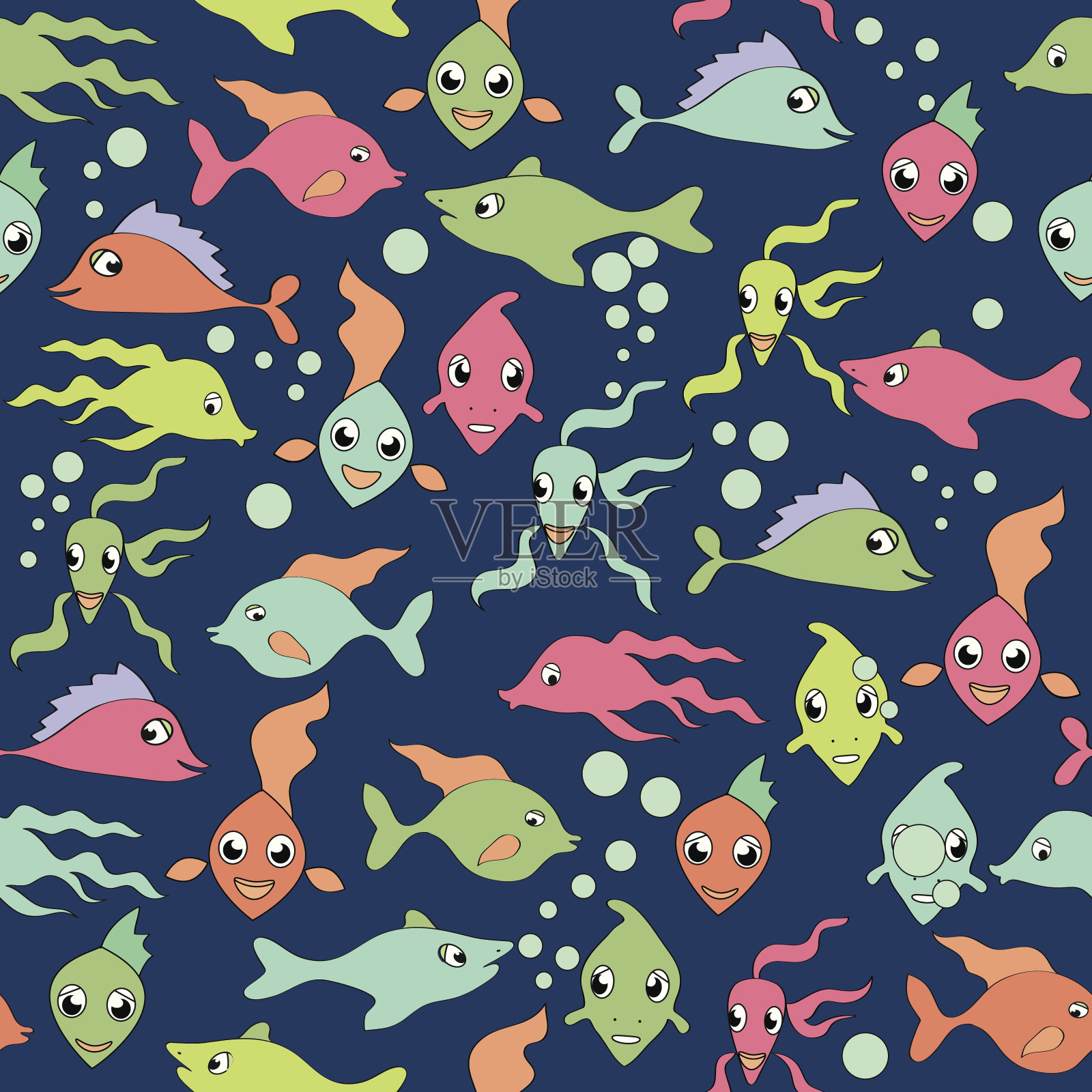 水下景观插画图片素材