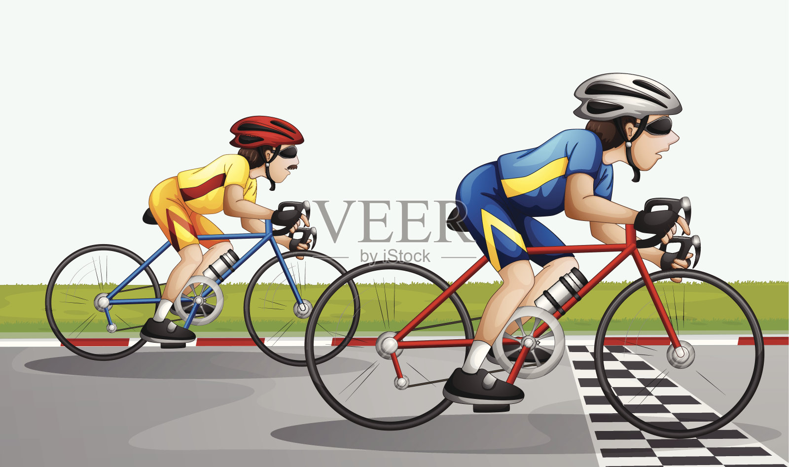 两个车手赛车设计元素图片