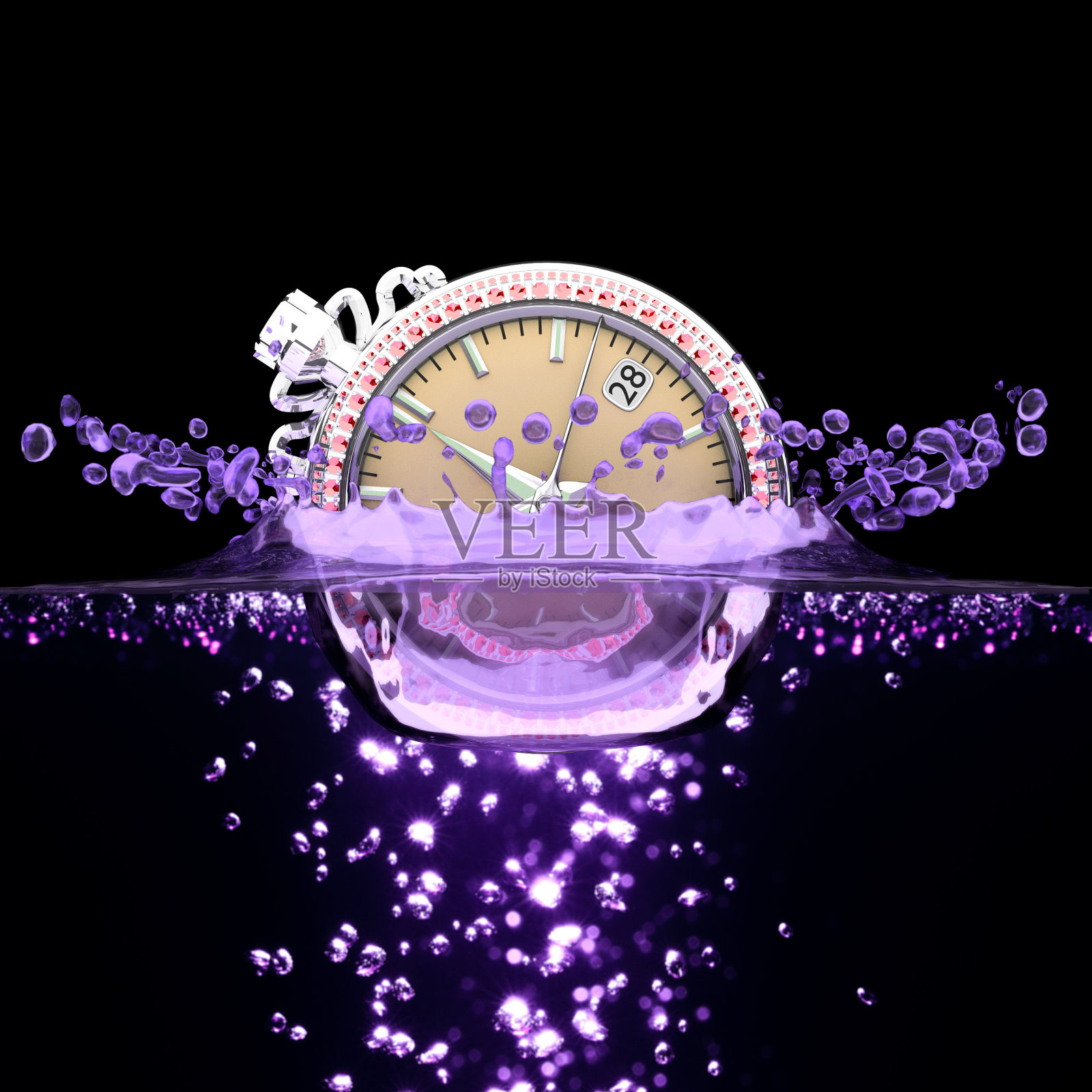 观察成水。照片摄影图片