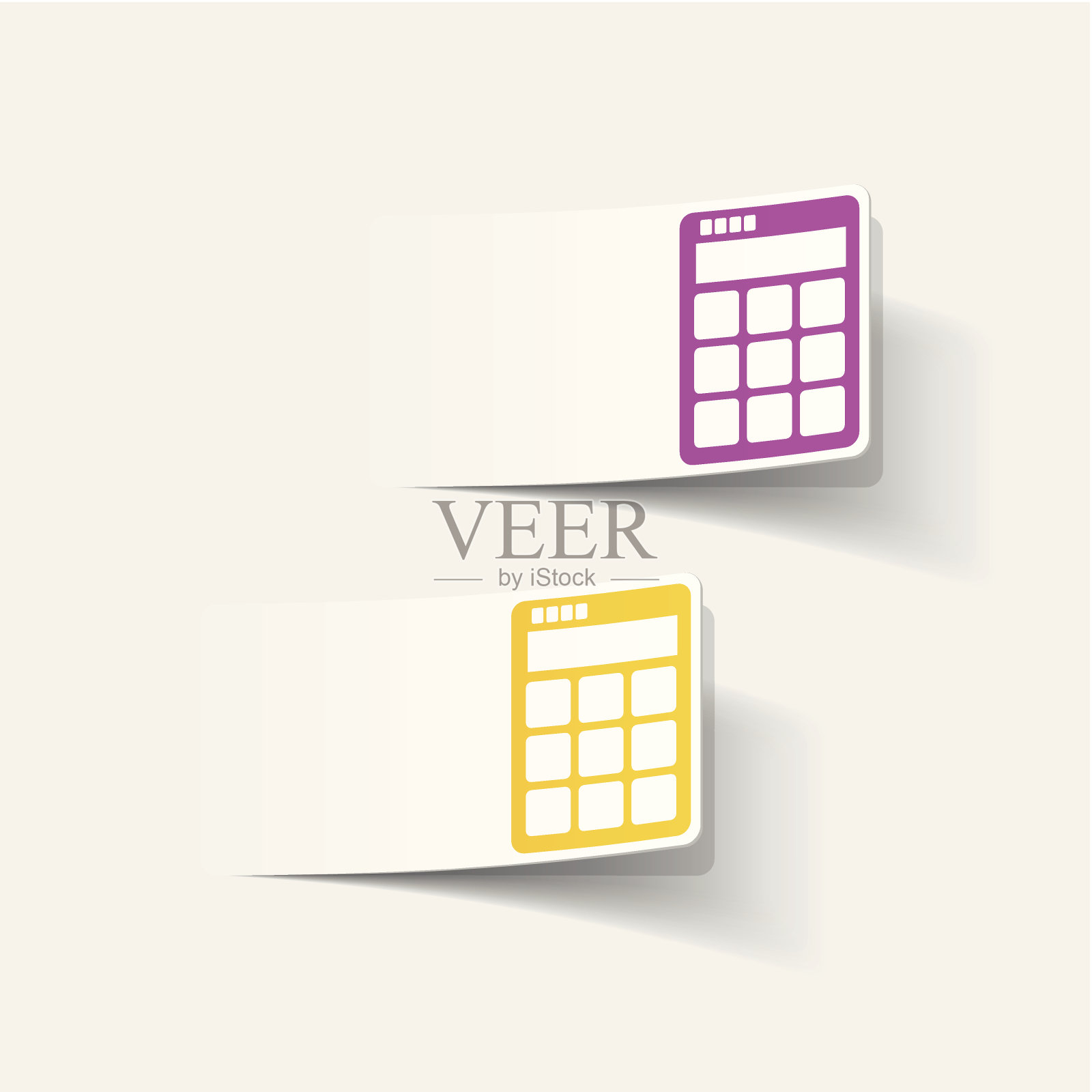 现实设计元素:计算器插画图片素材