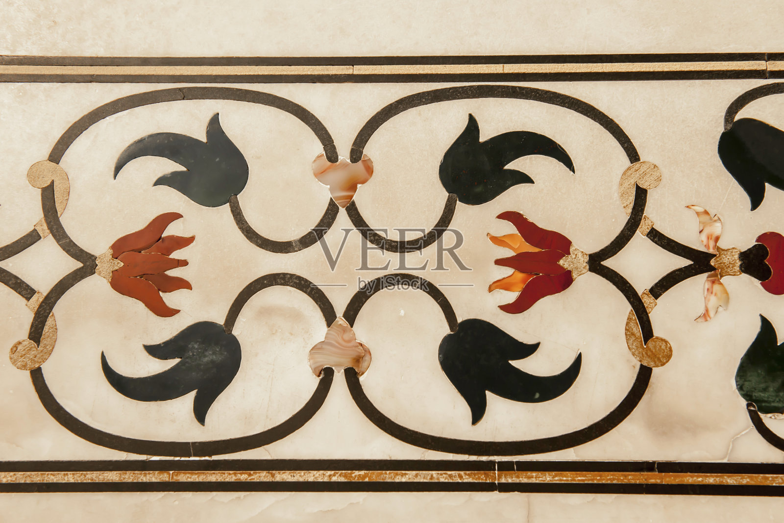 泰姬陵的建筑细节照片摄影图片