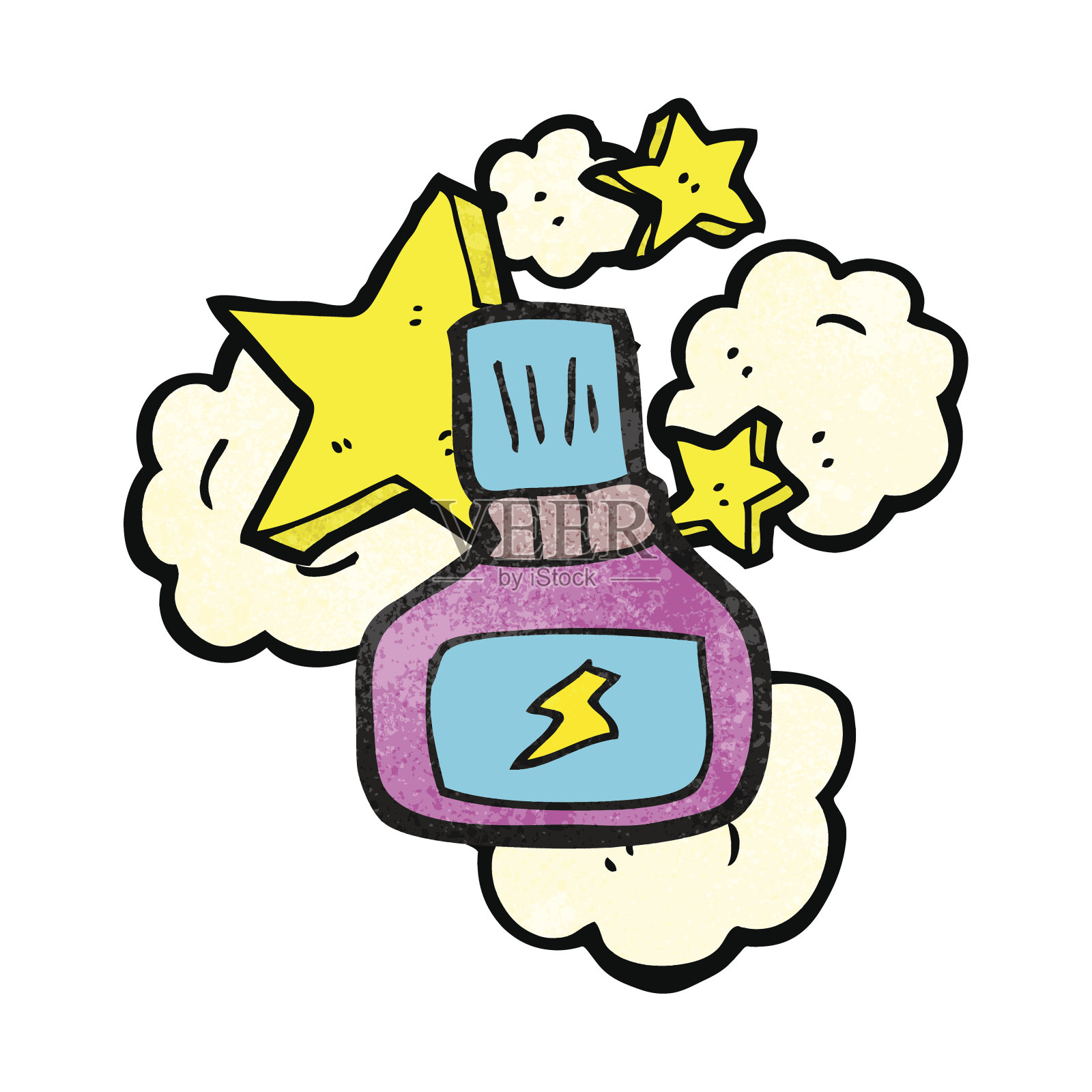 指甲油瓶卡通插画图片素材