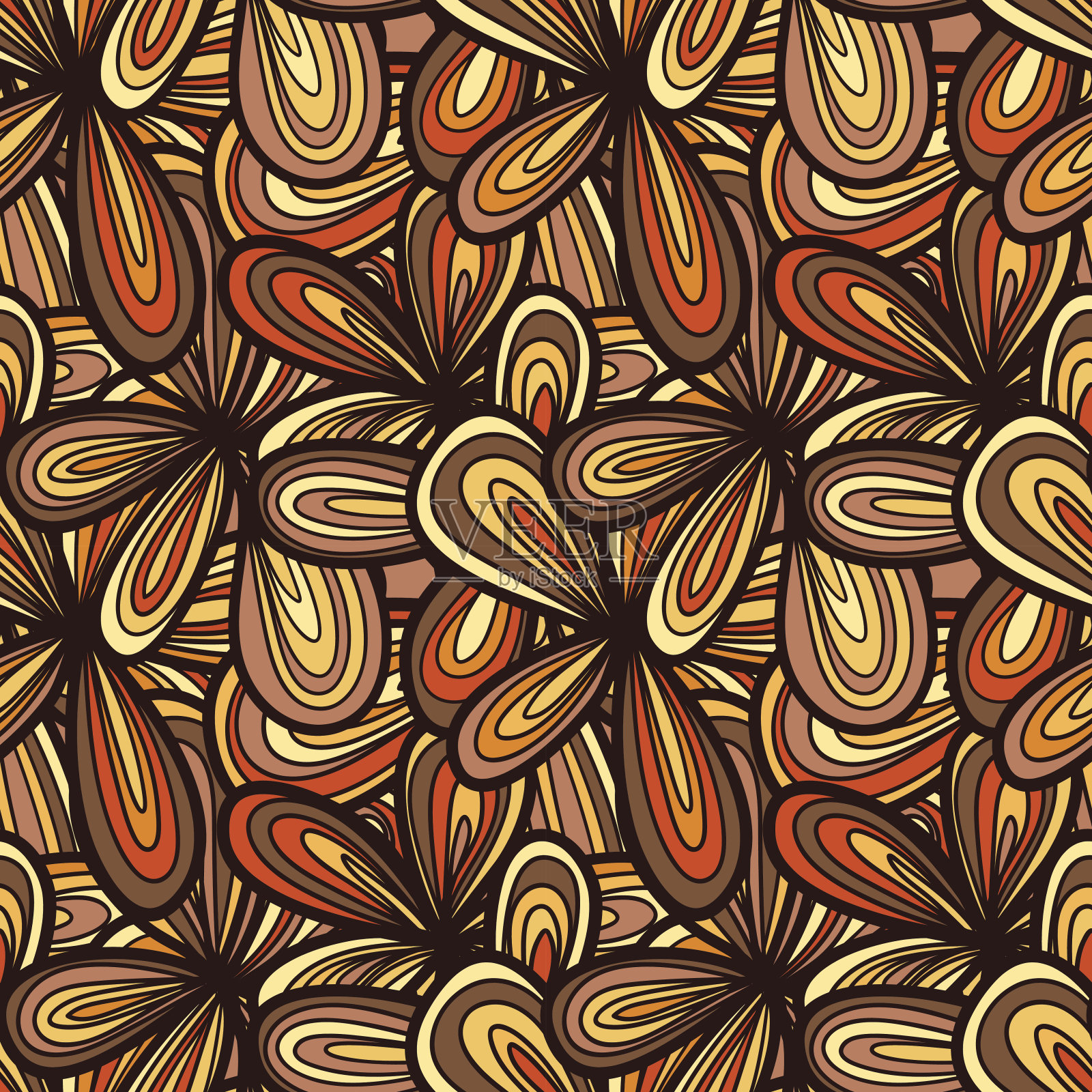 无缝抽象手绘纹理插画图片素材