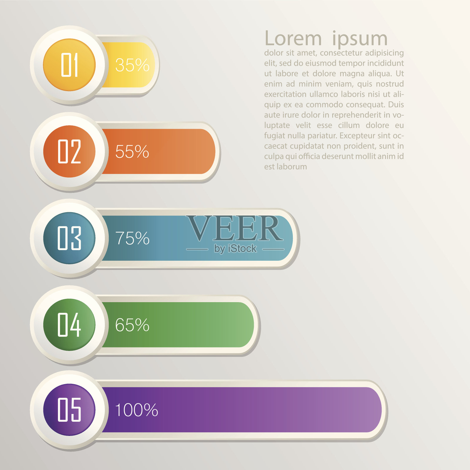 丝带。信息图表设计插画图片素材
