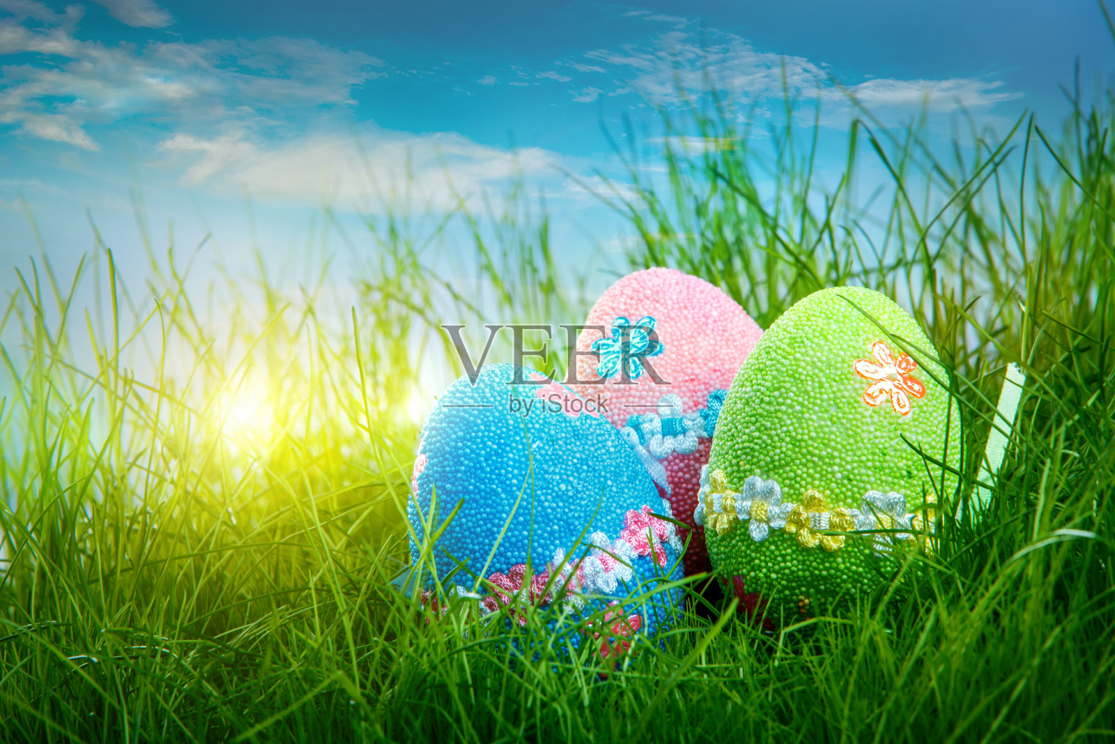 装饰复活节彩蛋照片摄影图片