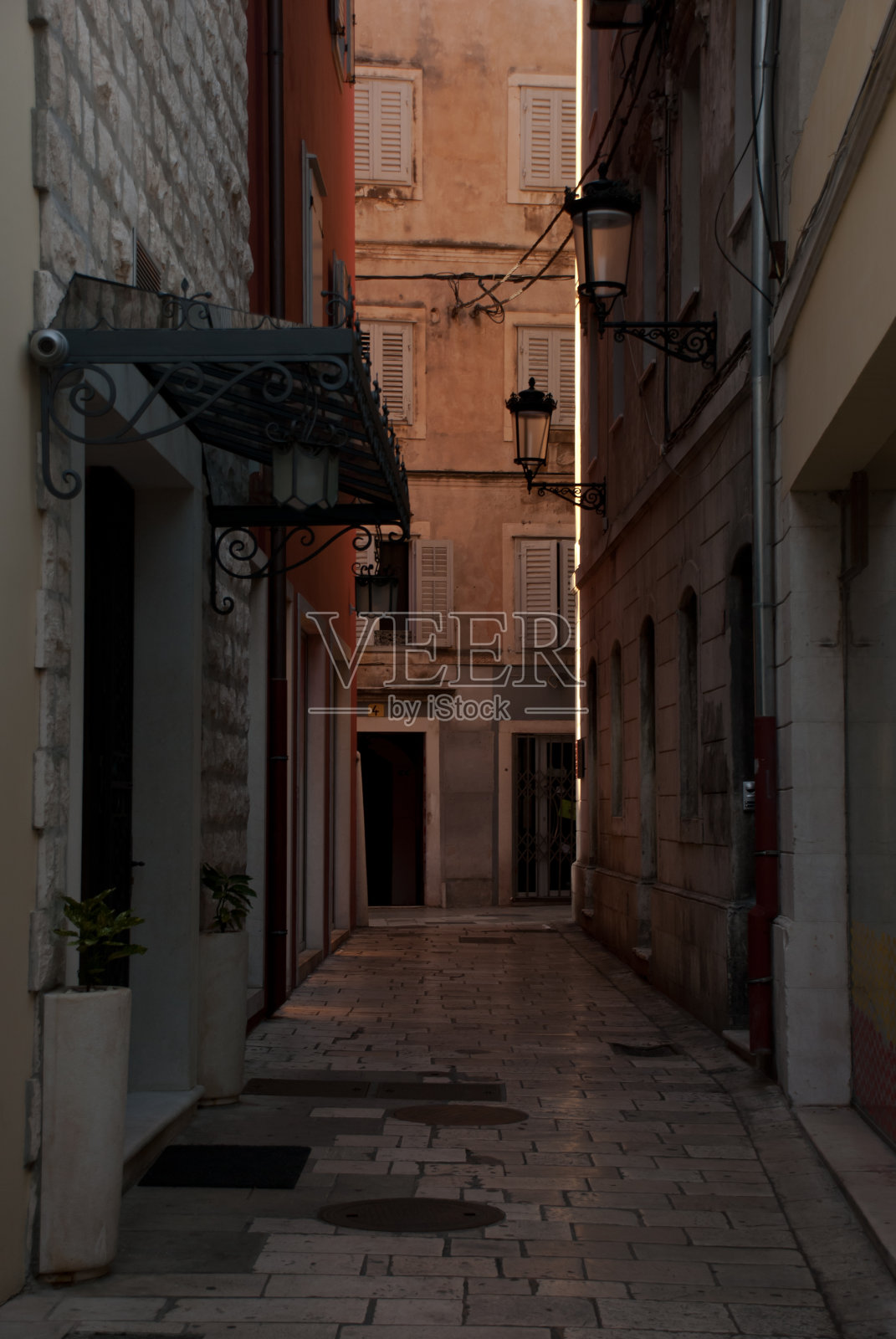 克罗地亚斯普利特的老街照片摄影图片