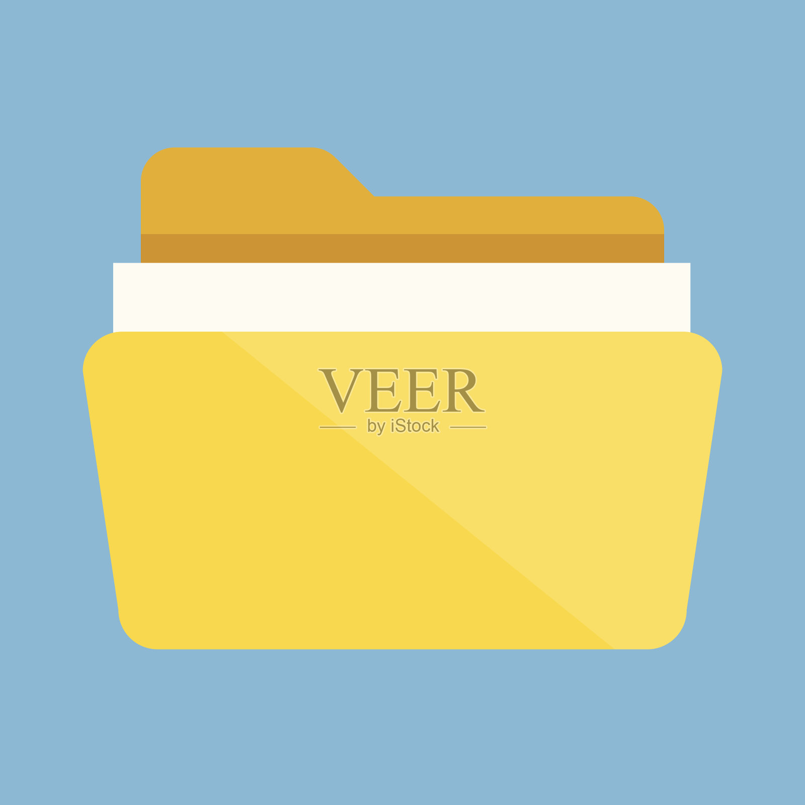 带有文档图标的矢量文件夹插画图片素材