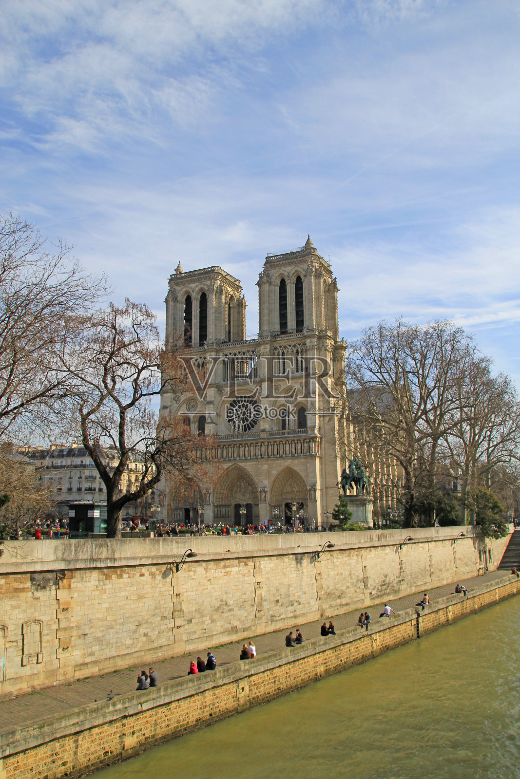 巴黎圣母院。照片摄影图片