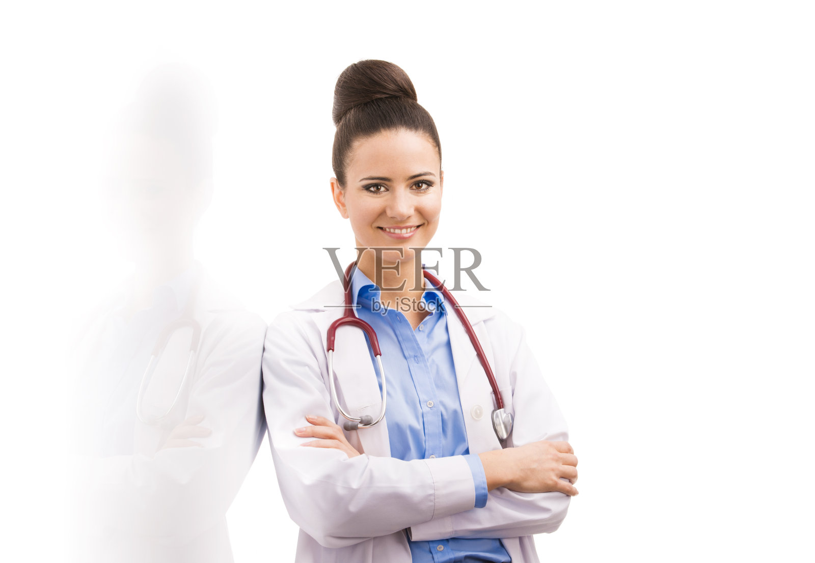 带听诊器的女医生照片摄影图片