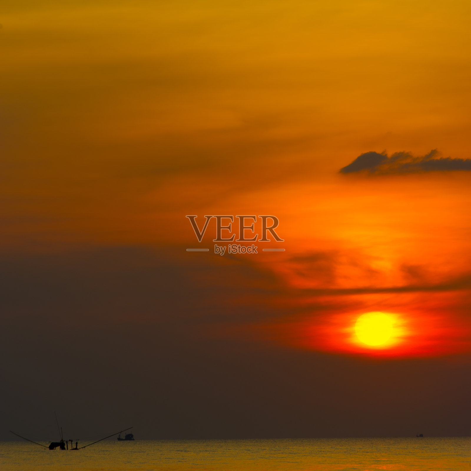 海上日落照片摄影图片