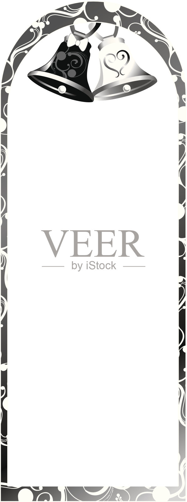 婚礼的钟声框架插画图片素材