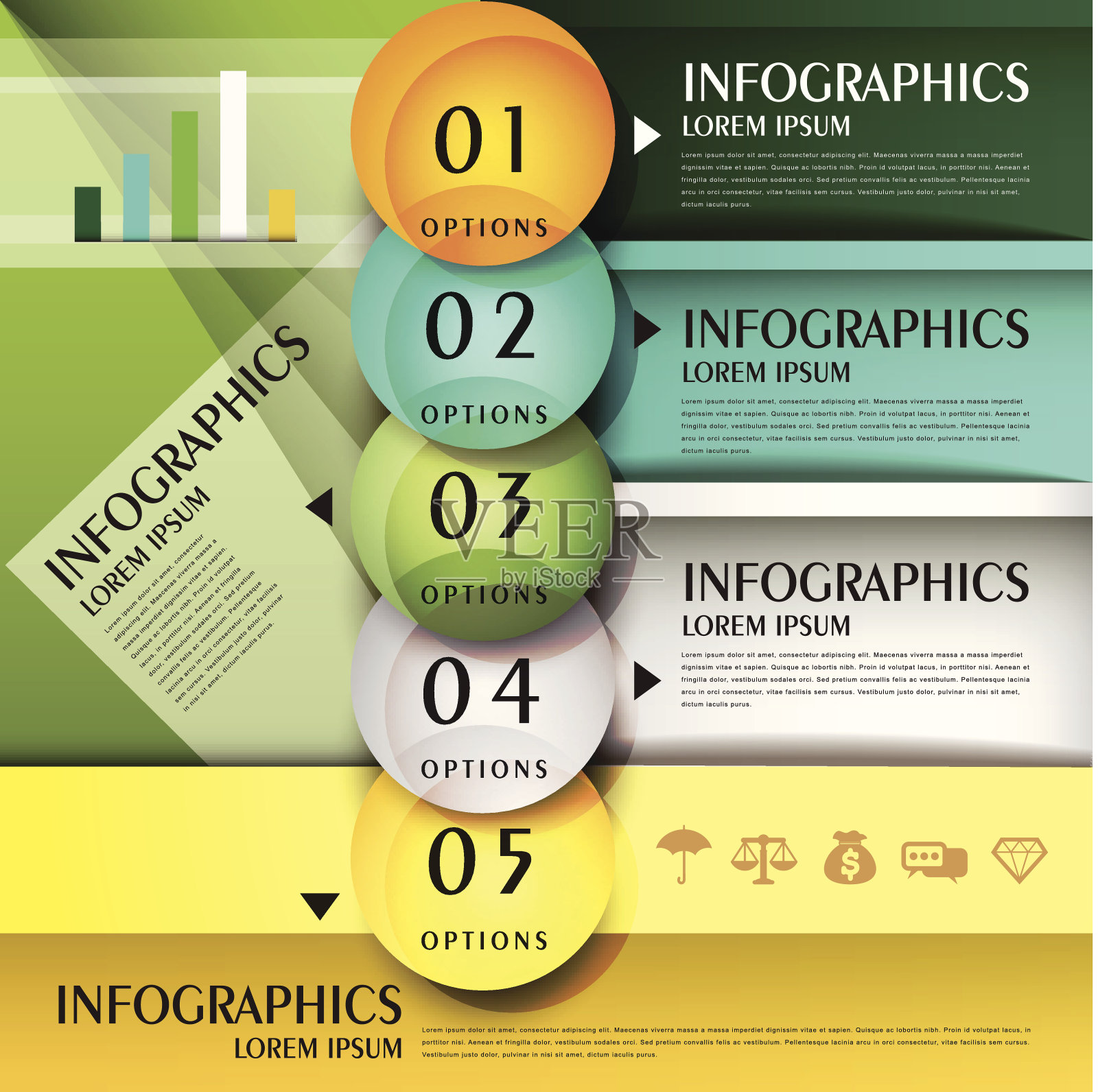 抽象的横幅信息图插画图片素材
