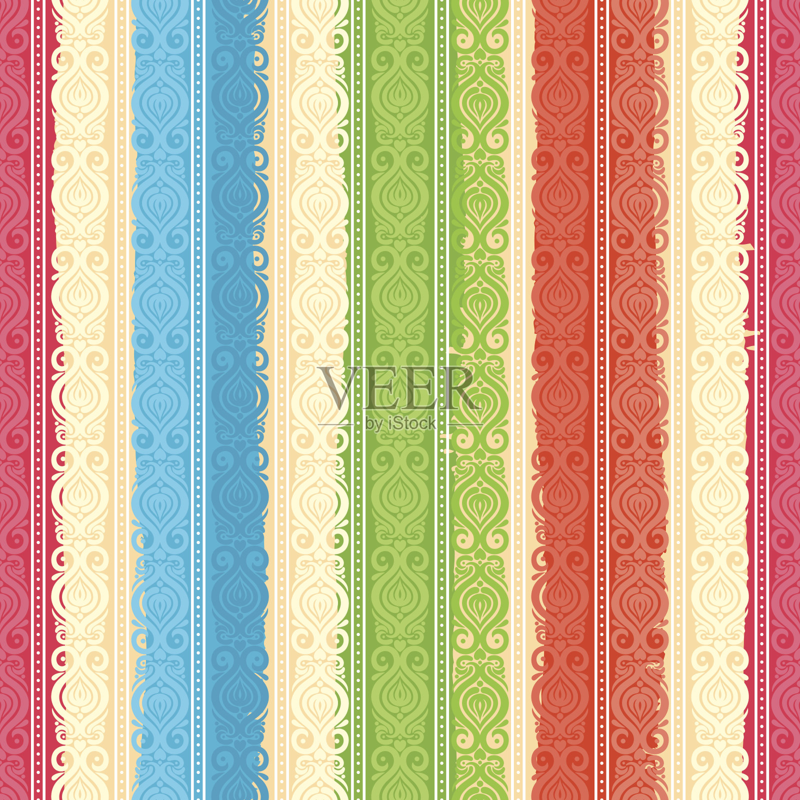 用笔触绘制的花卉图案插画图片素材