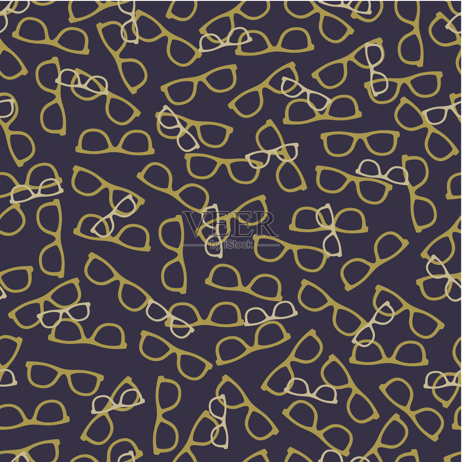 无缝的背景:眼镜插画图片素材