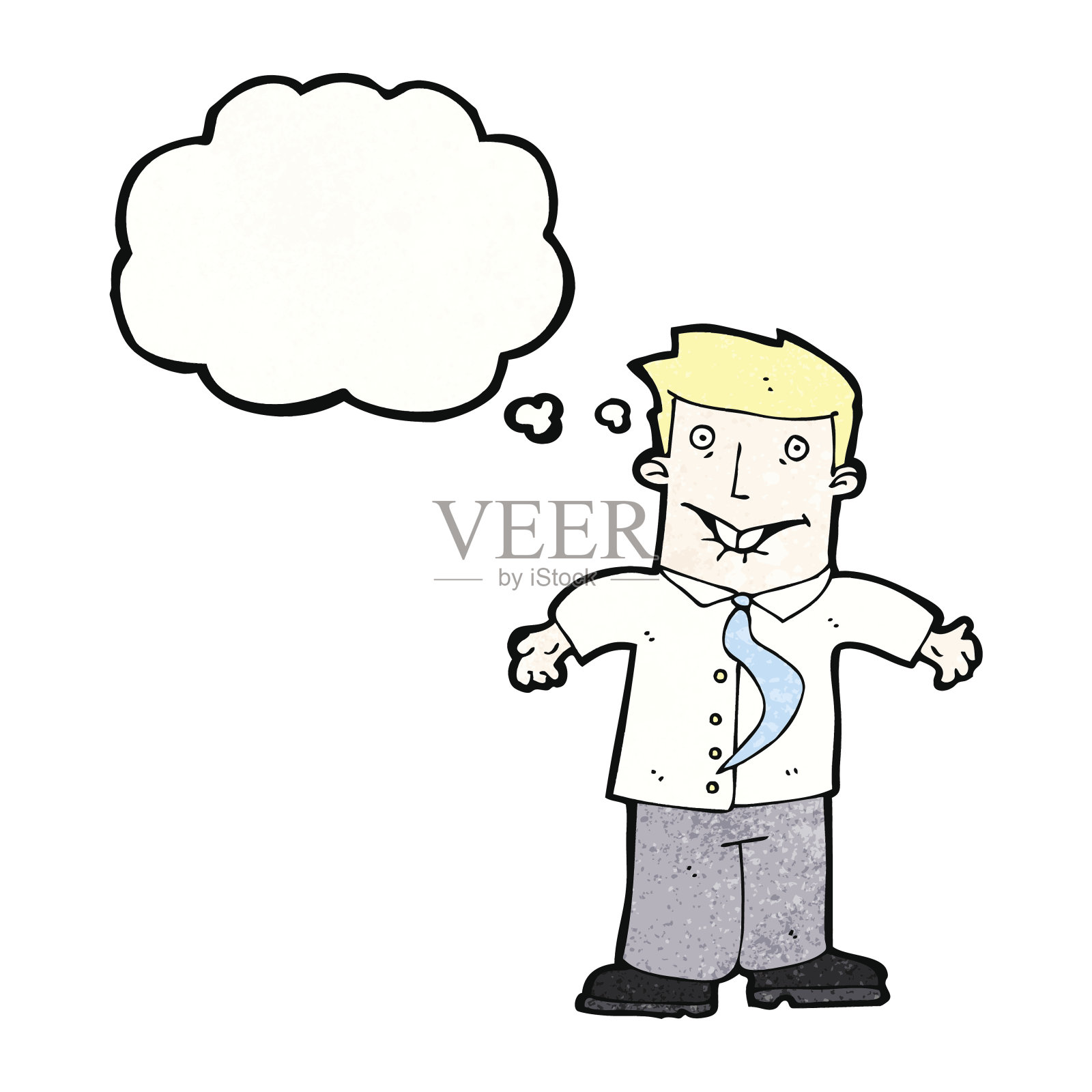 卡通办公室男人耸肩设计元素图片