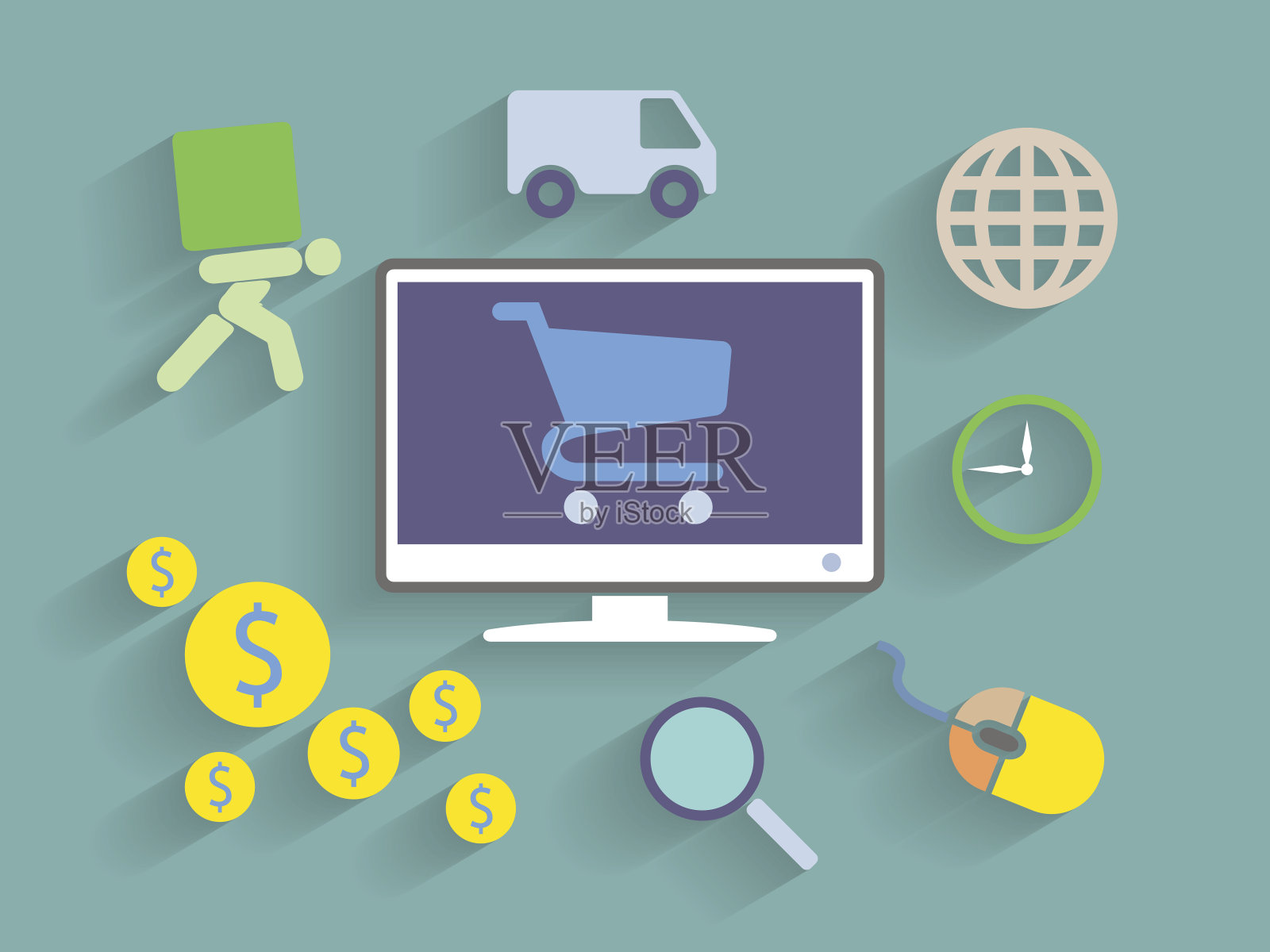 电子商务概念插画图片素材