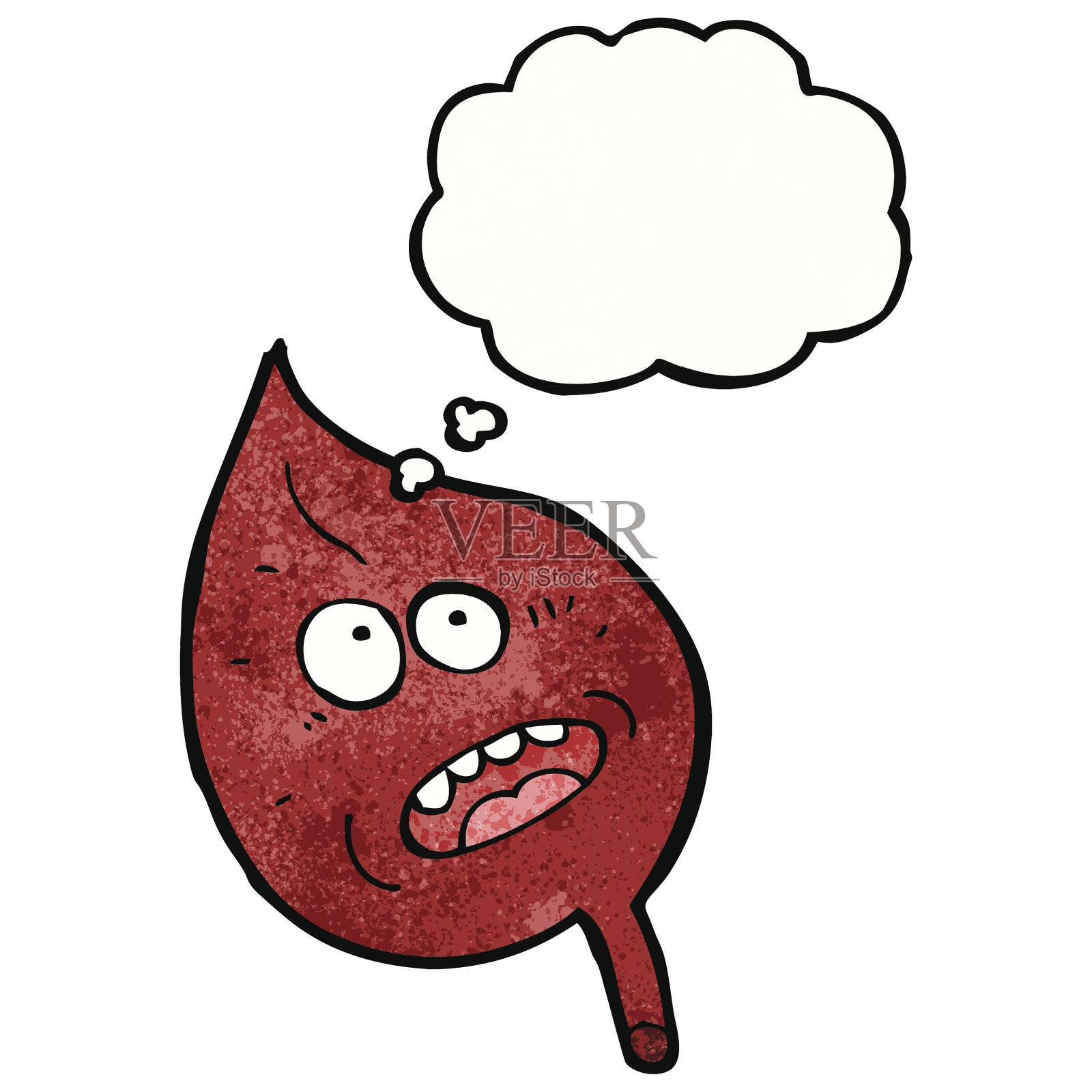 带脸的卡通叶子插画图片素材