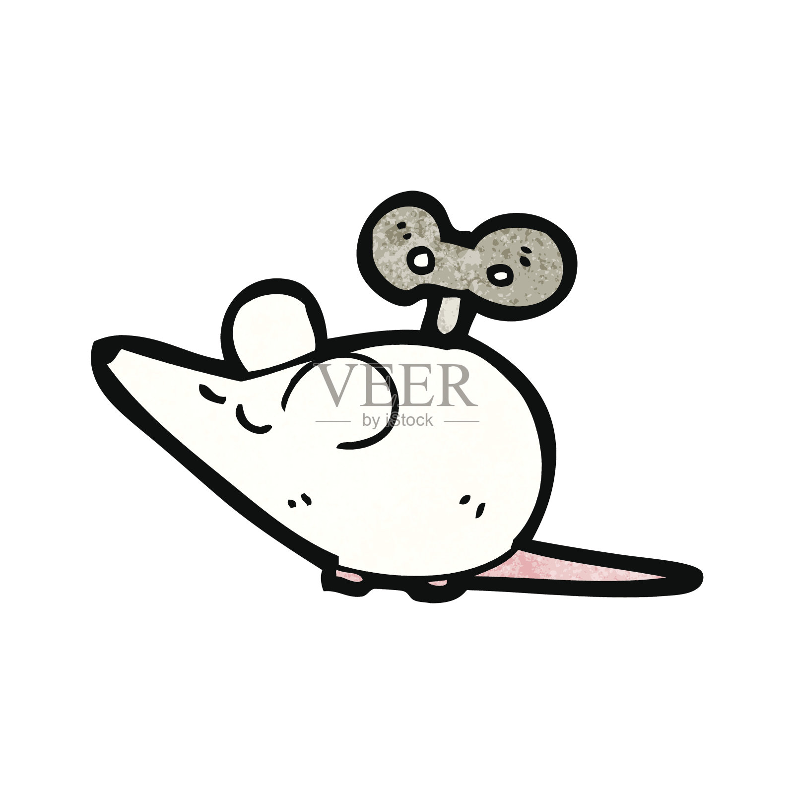 卡通发条老鼠插画图片素材
