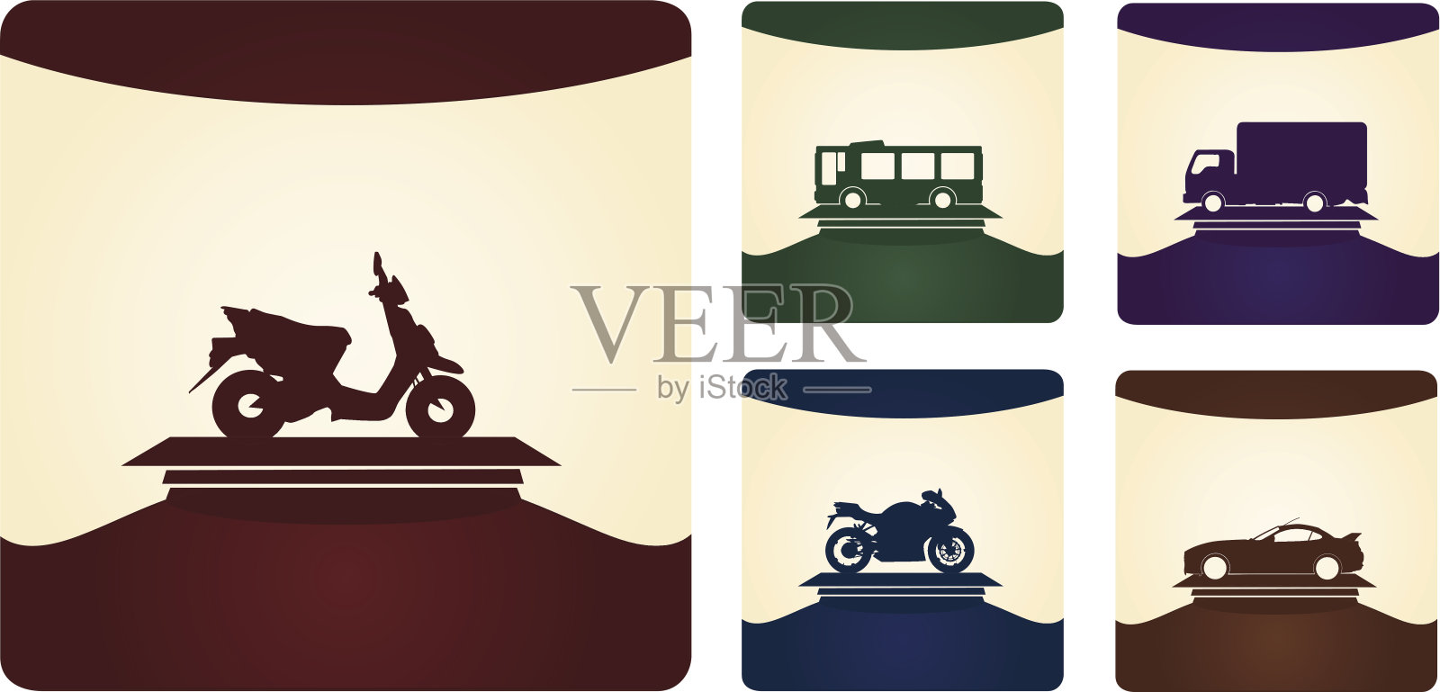 驾驶执照车辆的图标插画图片素材