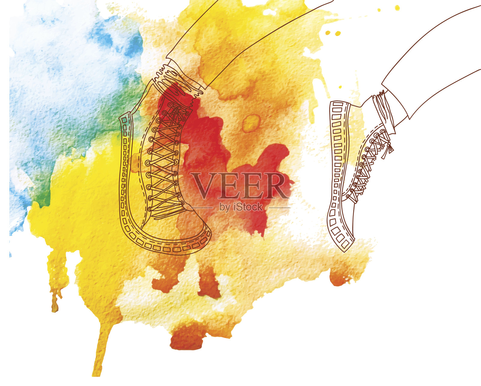 运行插画图片素材