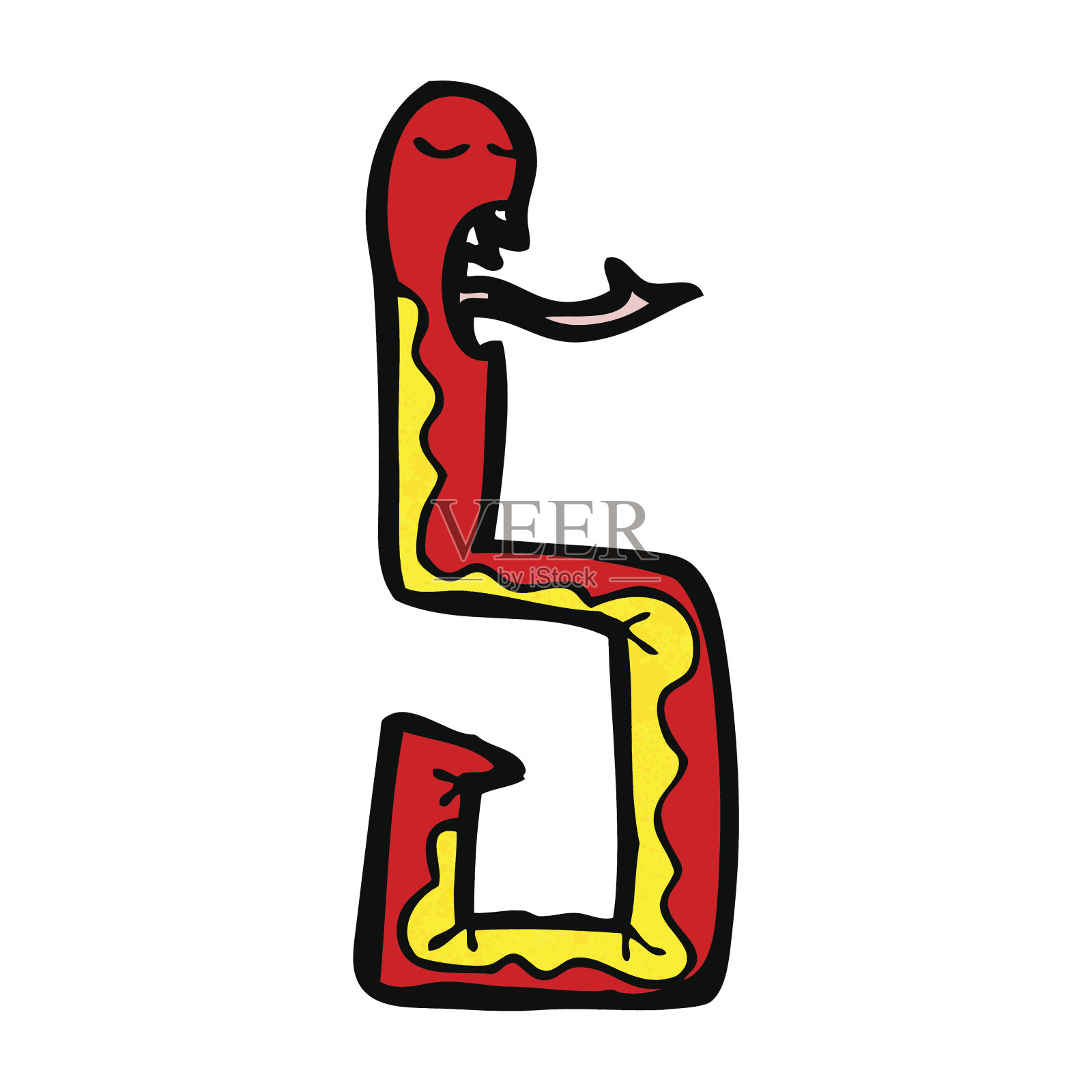 有趣的卡通蛇插画图片素材