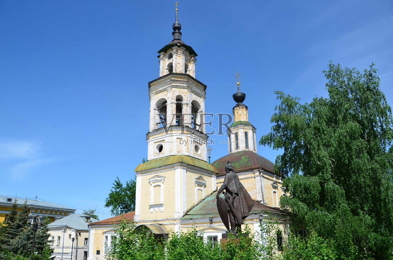 尼古拉-克林姆林宫教堂，18世纪。俄罗斯的金戒指。照片摄影图片