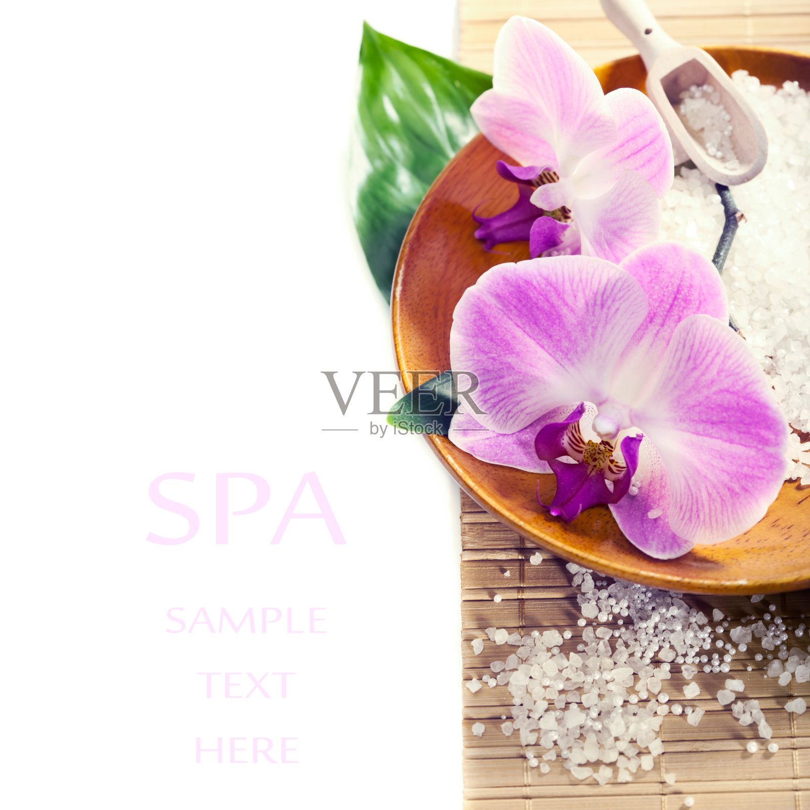 水疗设置与兰花花，色调照片照片摄影图片