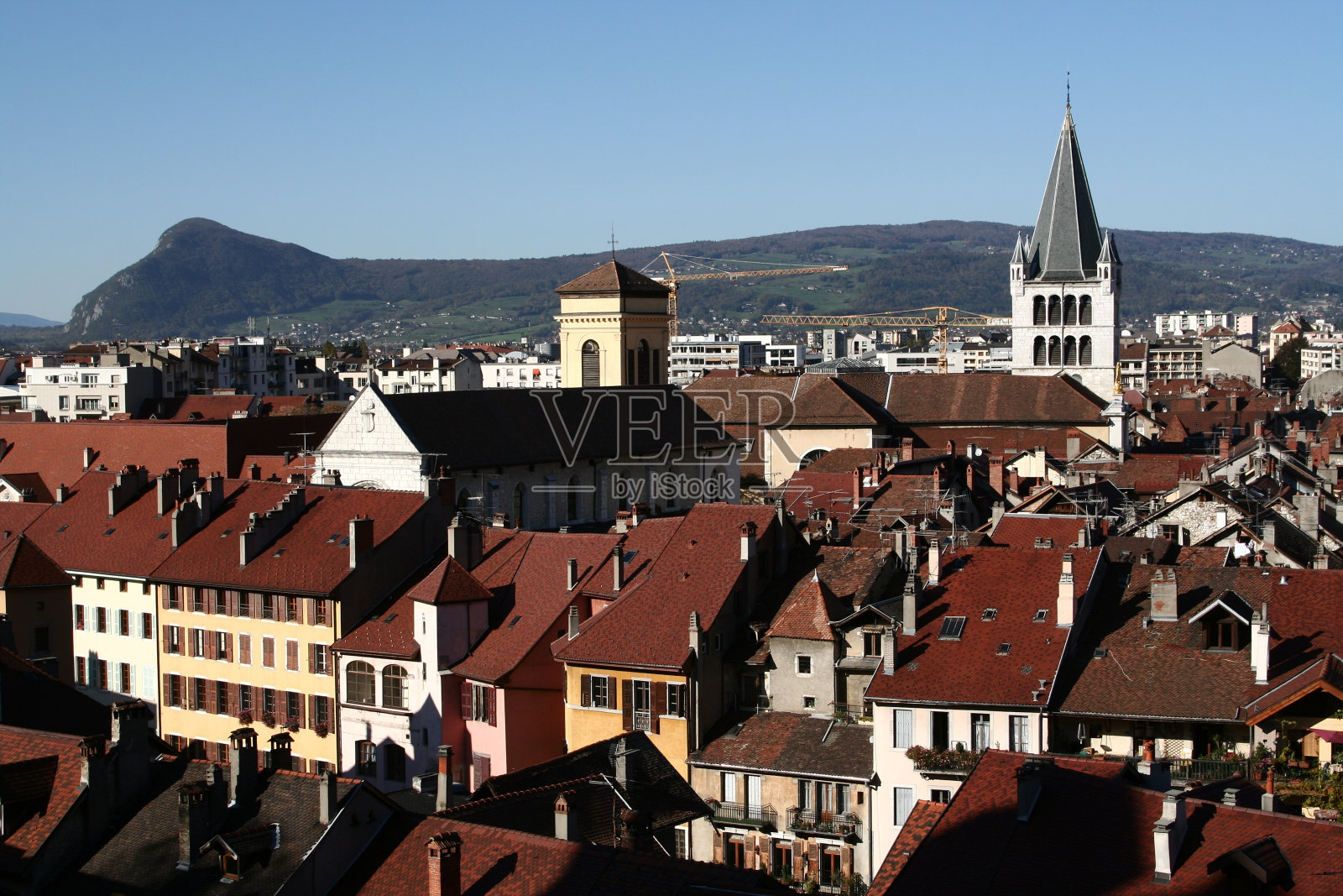 安纳西,通用视图照片摄影图片